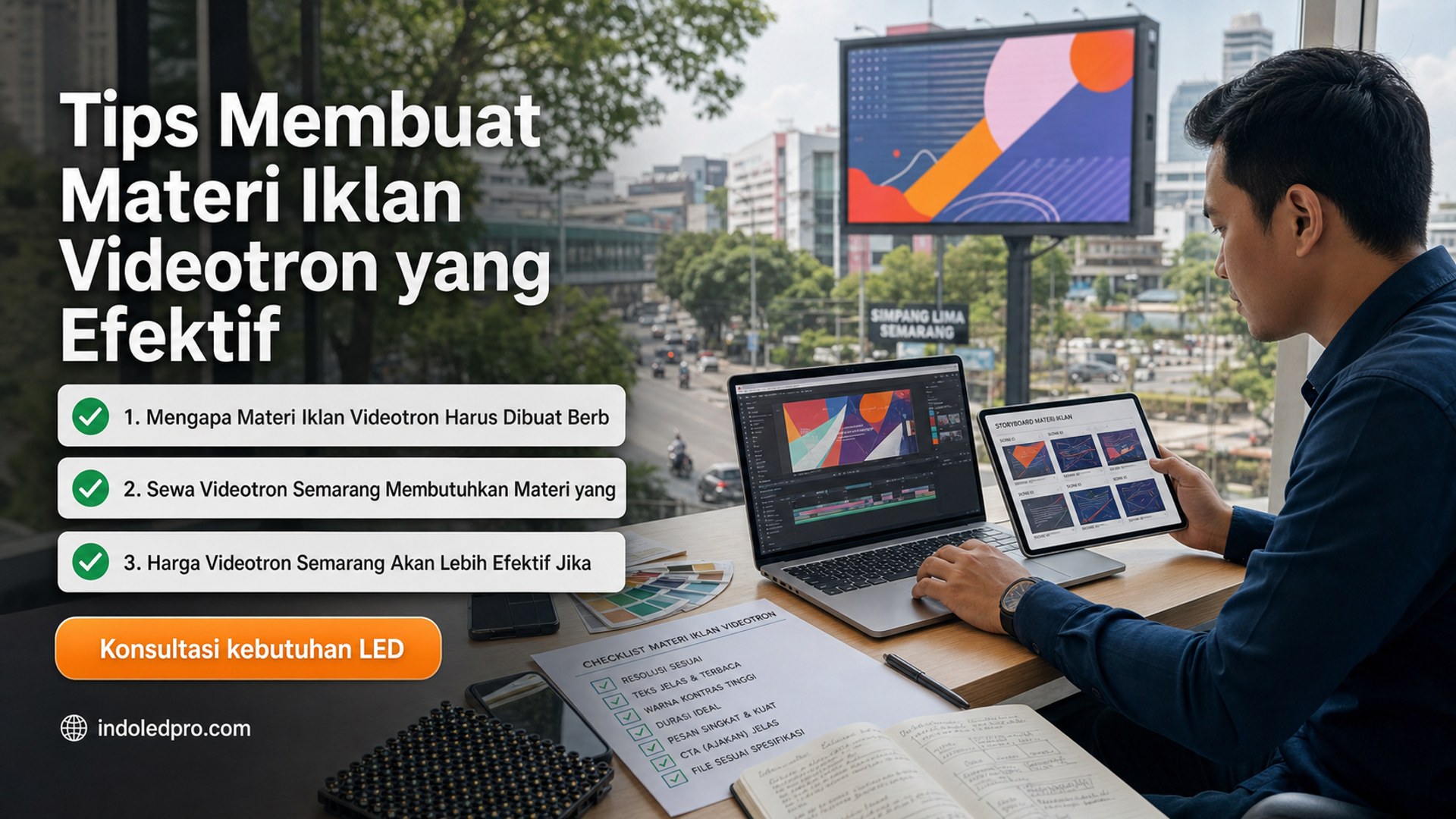 sewa videotron Semarang - Tips Membuat Materi Iklan Videotron yang Efektif