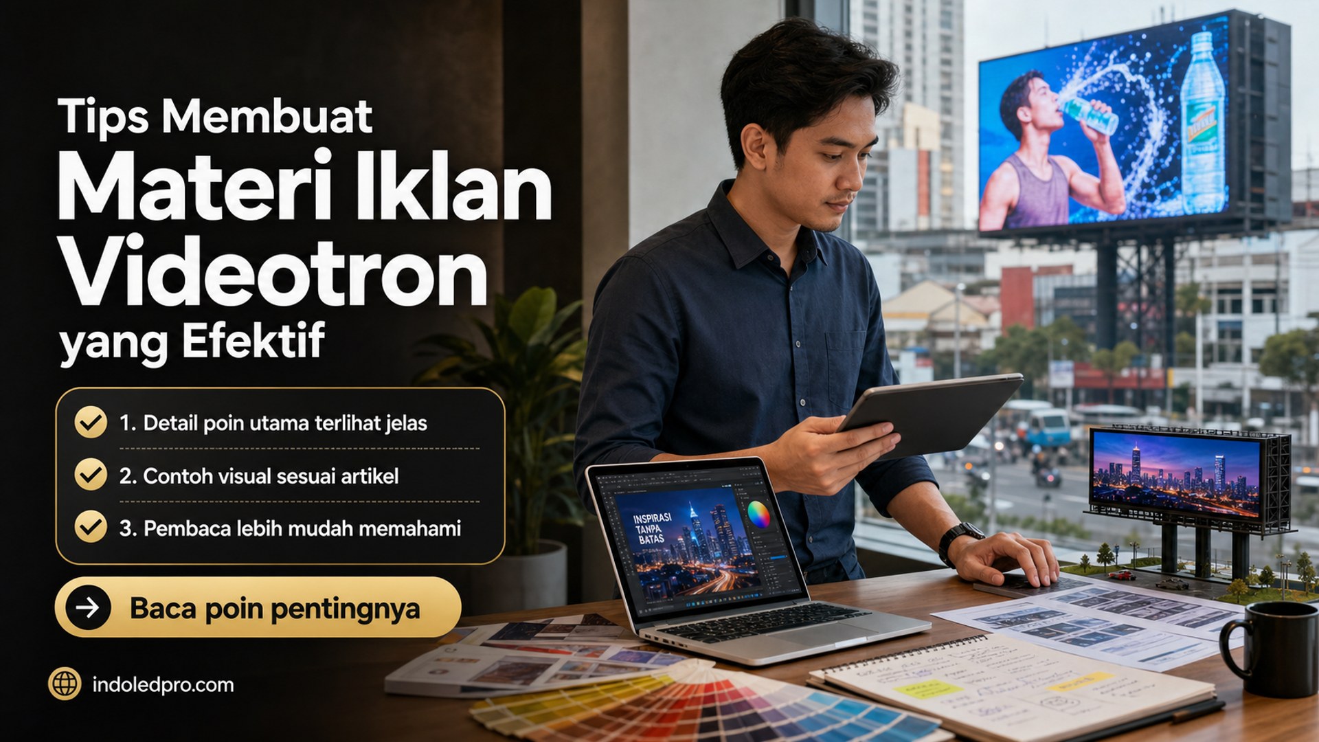 Ilustrasi sewa videotron Semarang - Tips Membuat Materi Iklan Videotron yang Efektif