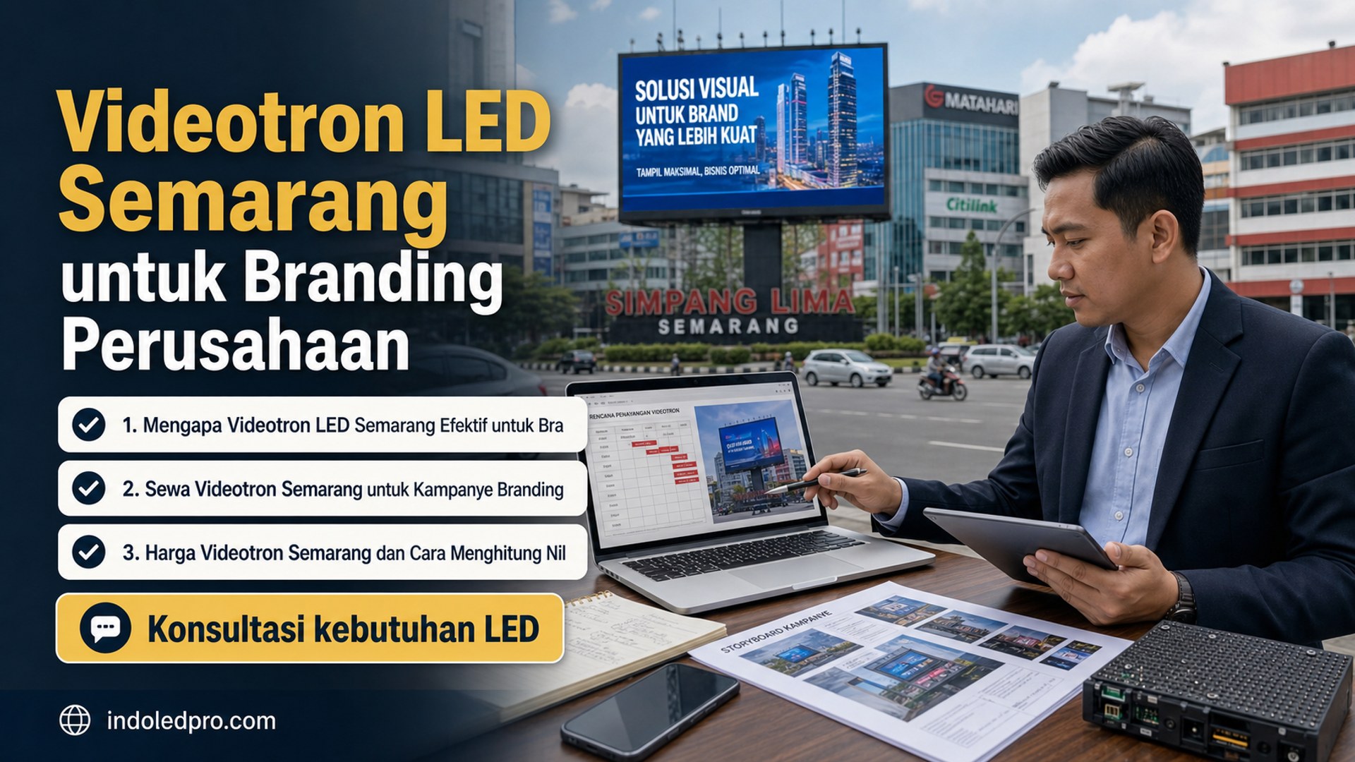 sewa videotron Semarang - Videotron LED Semarang untuk Branding Perusahaan