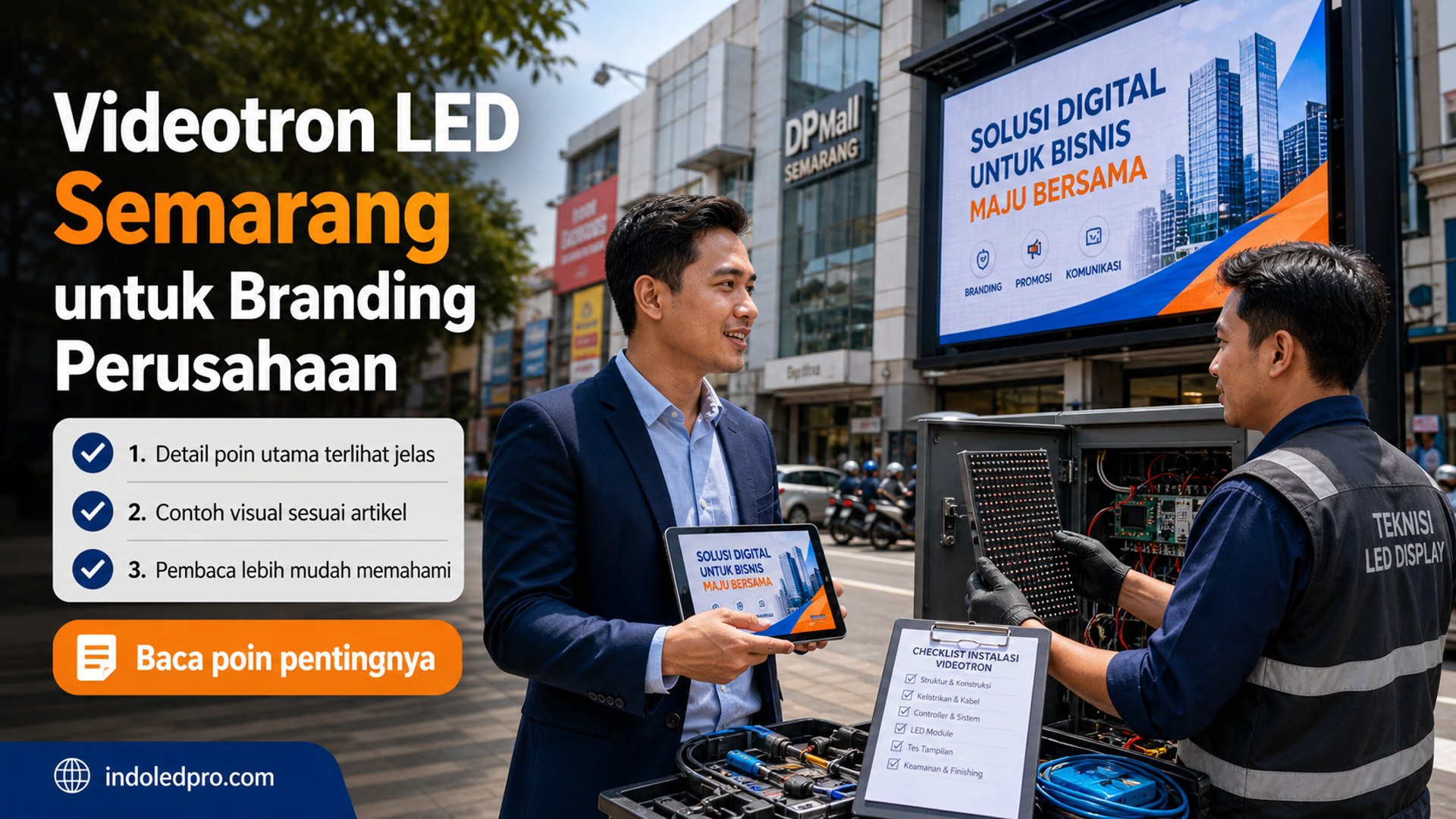 Ilustrasi sewa videotron Semarang - Videotron LED Semarang untuk Branding Perusahaan