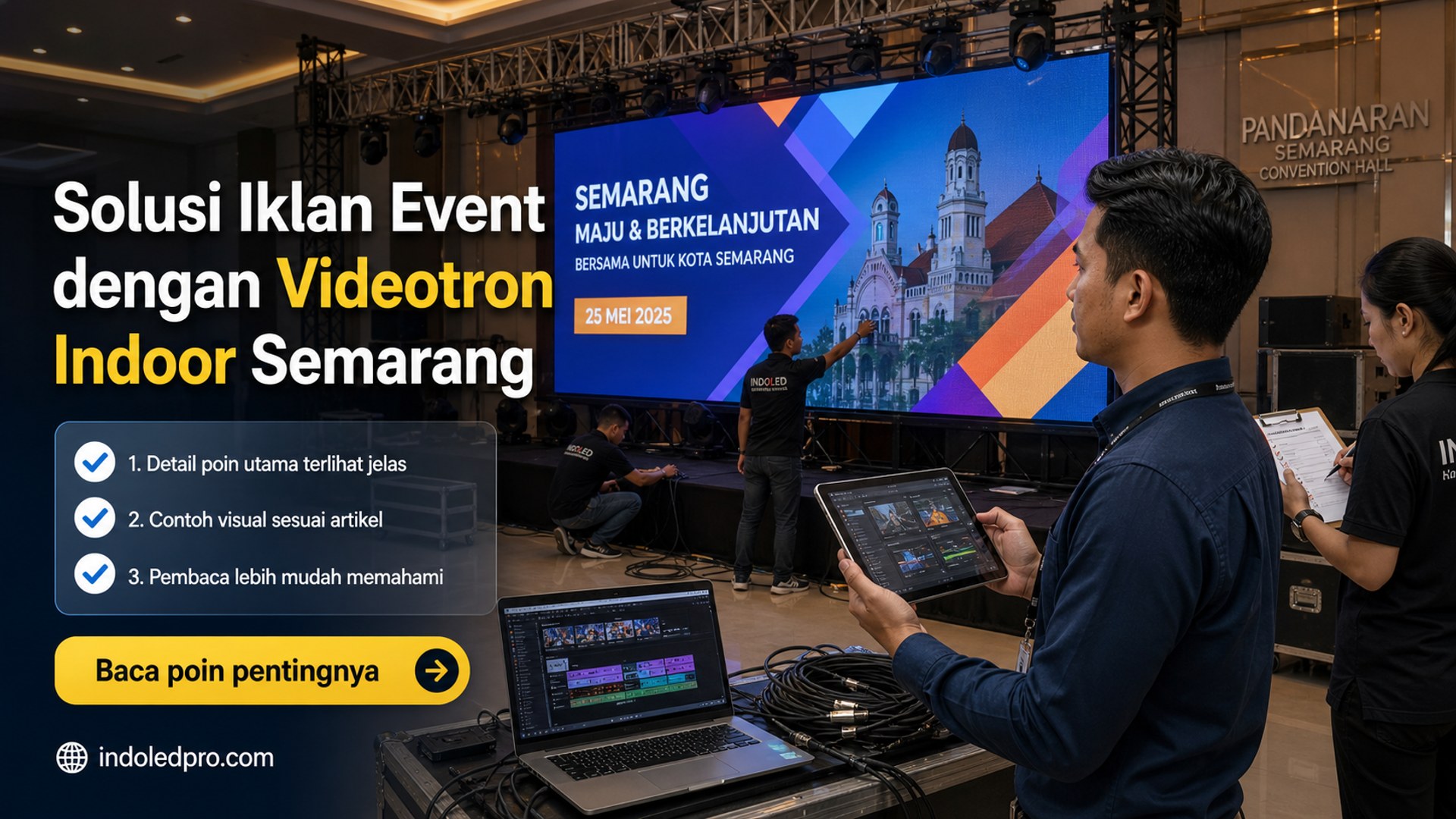 Ilustrasi sewa videotron Semarang - Solusi Iklan Event dengan Videotron Indoor Semarang