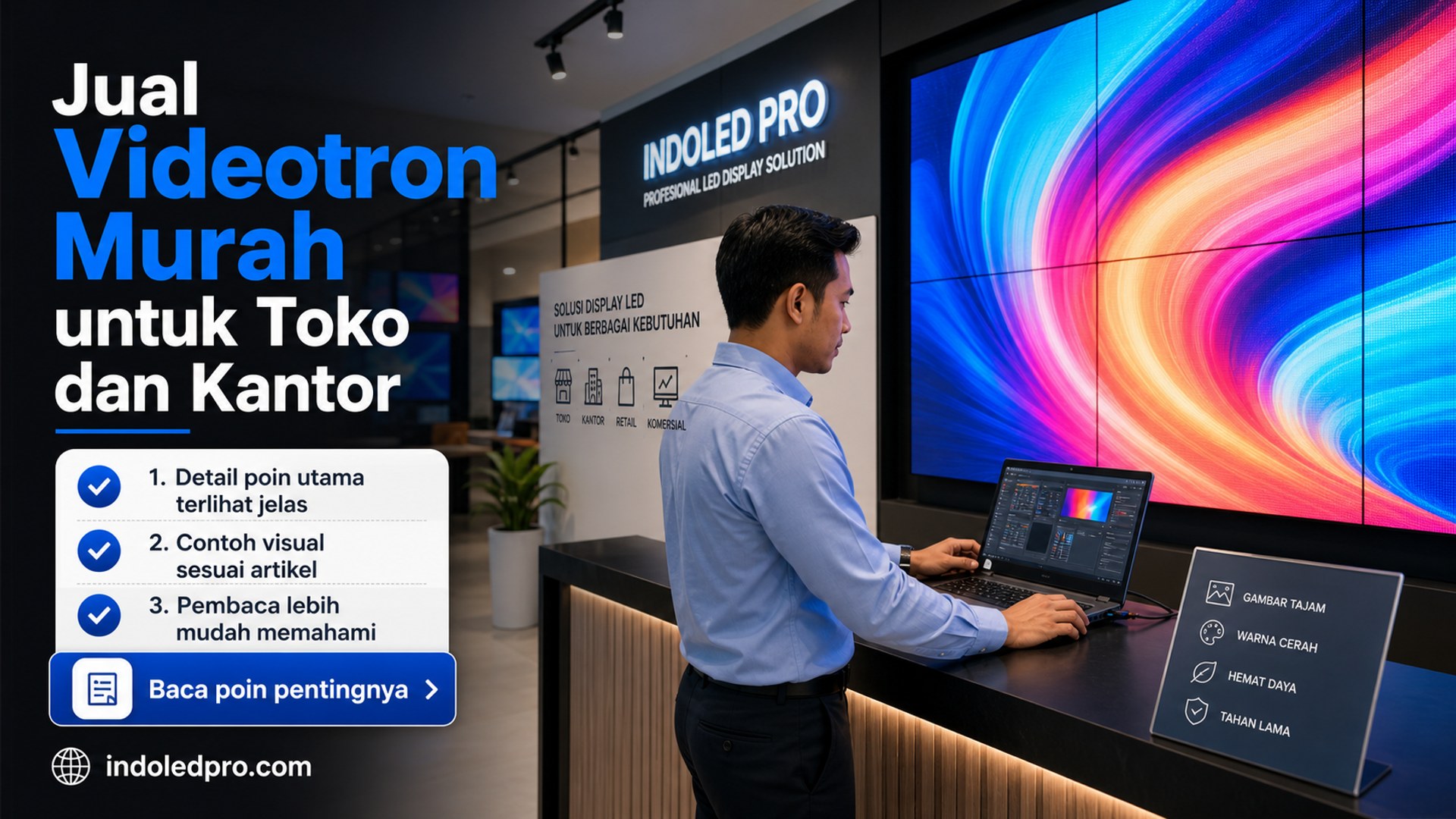 Ilustrasi sewa videotron Semarang - Jual Videotron Murah untuk Toko dan Kantor