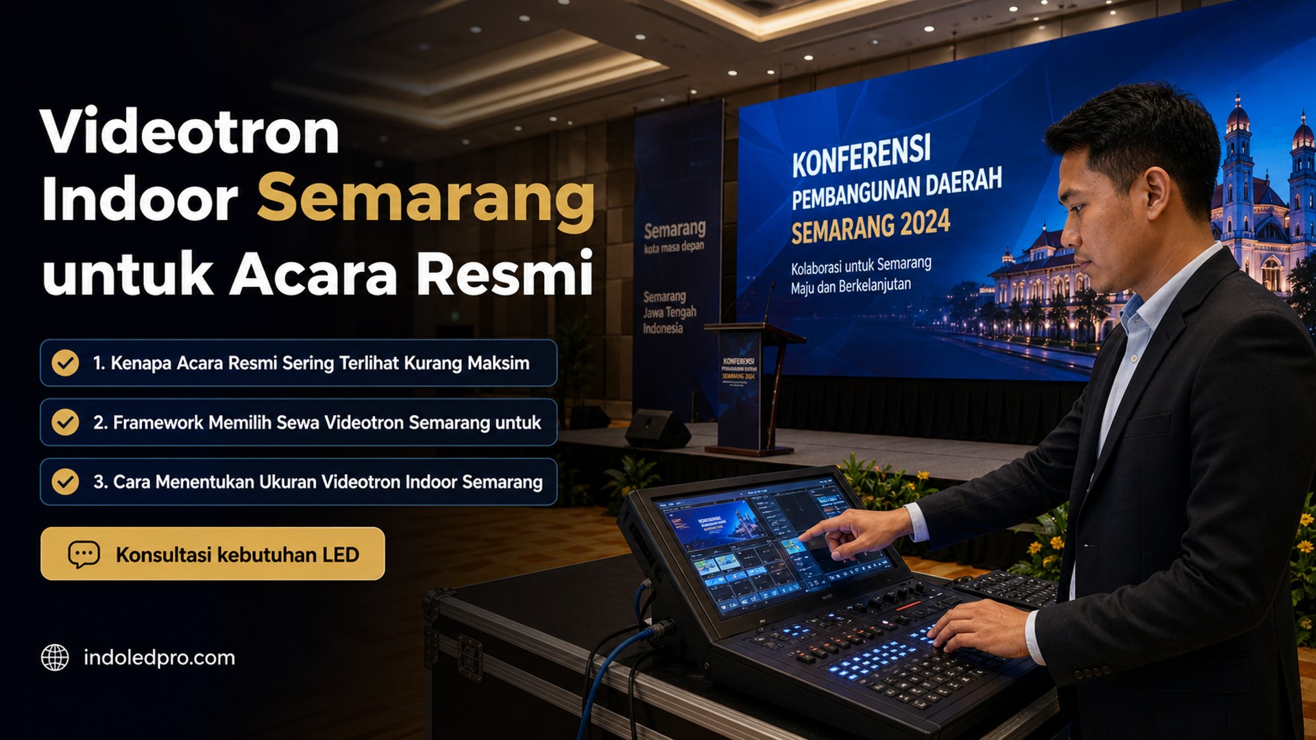 sewa videotron Semarang - Videotron Indoor Semarang untuk Acara Resmi