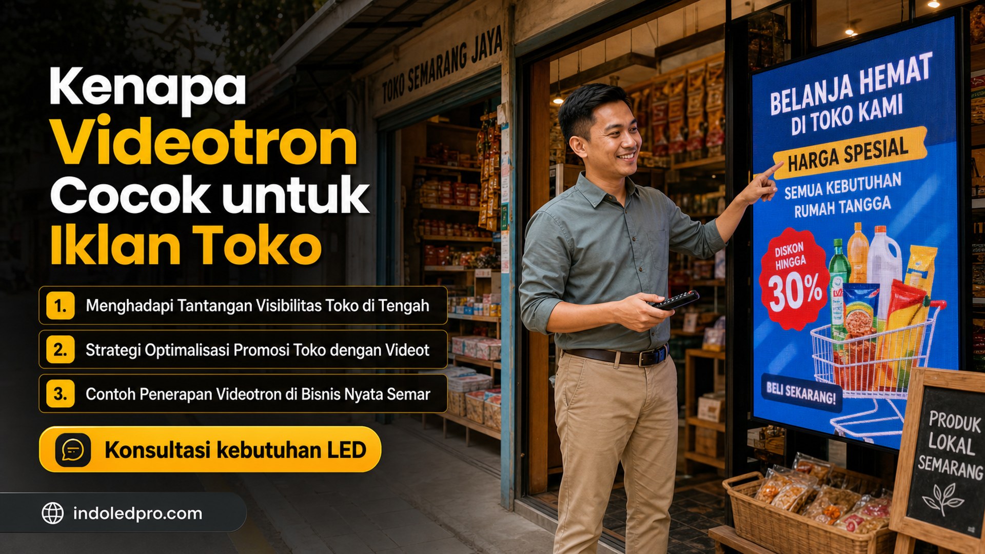 sewa videotron Semarang - Kenapa Videotron Cocok untuk Iklan Toko