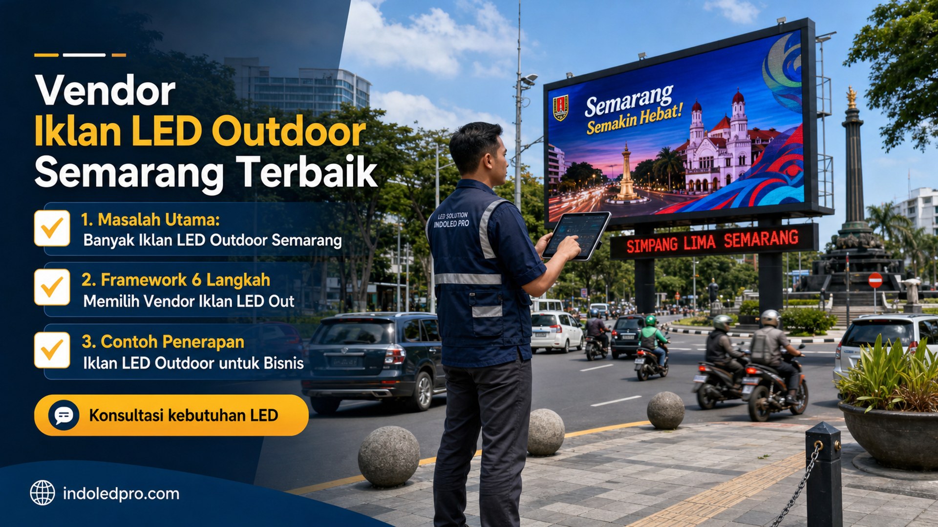 sewa videotron Semarang - Vendor Iklan LED Outdoor Semarang Terbaik