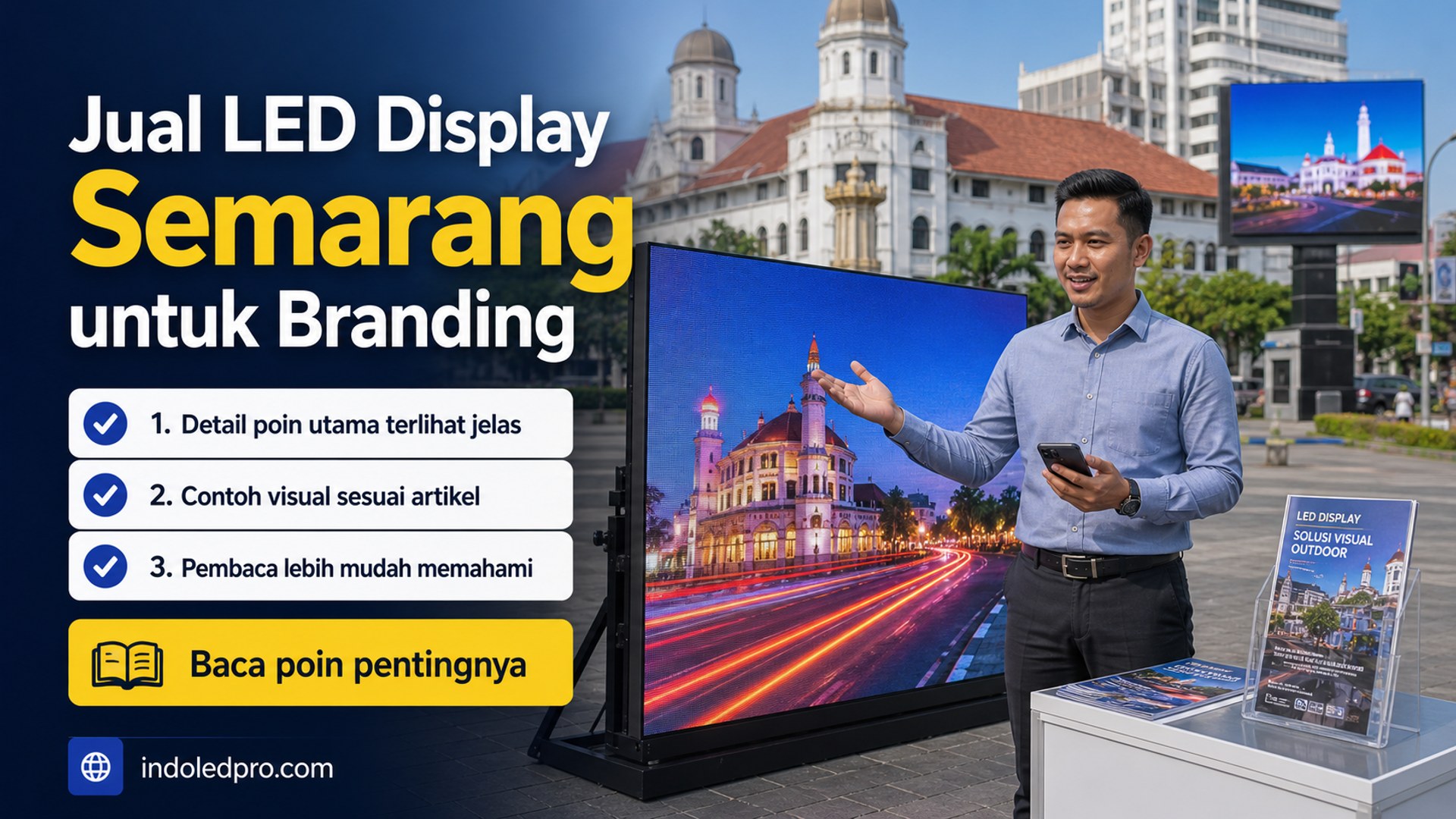 Ilustrasi sewa videotron Semarang - Jual LED Display Semarang untuk Branding