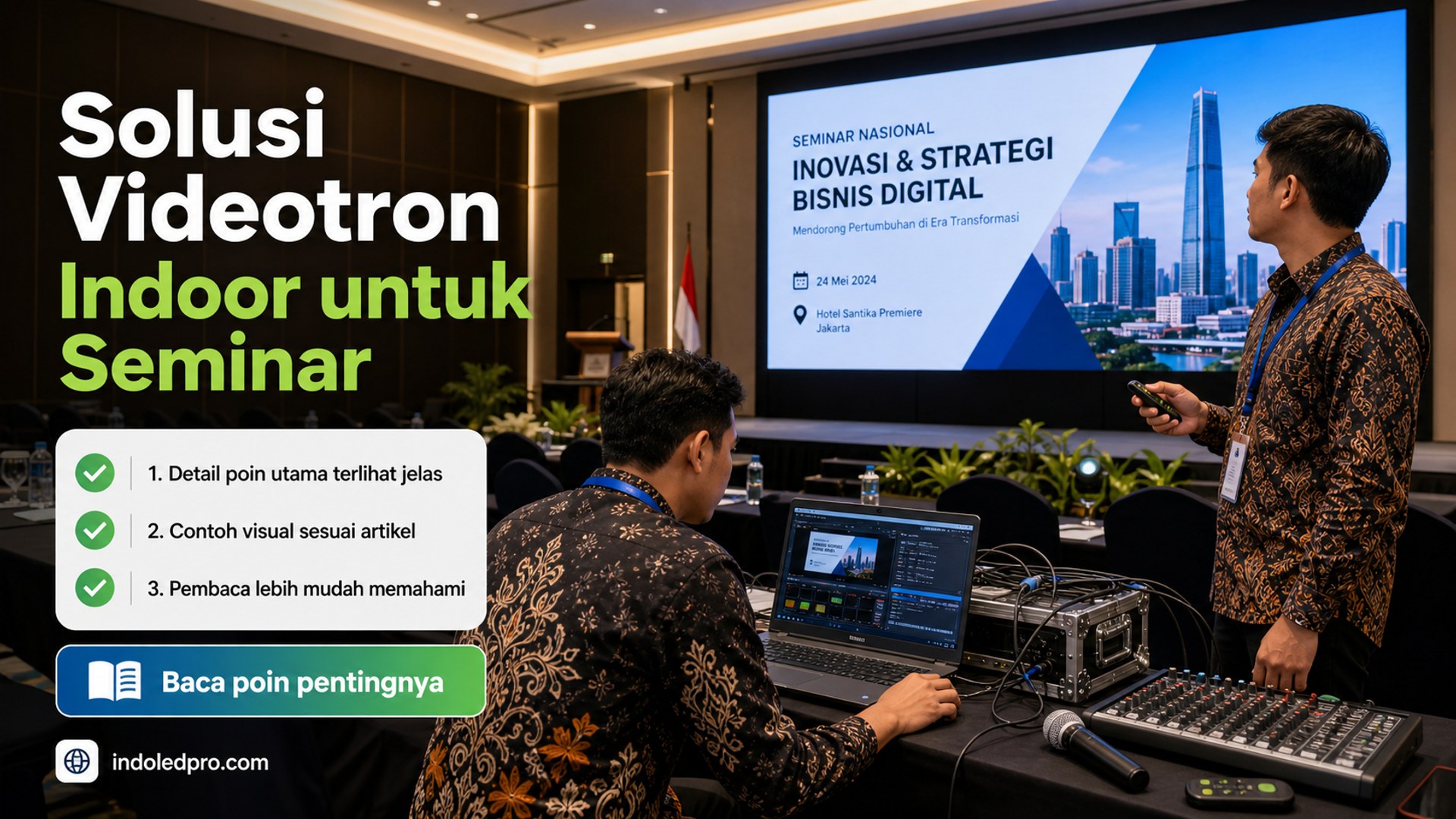 Ilustrasi sewa videotron Semarang - Solusi Videotron Indoor untuk Seminar