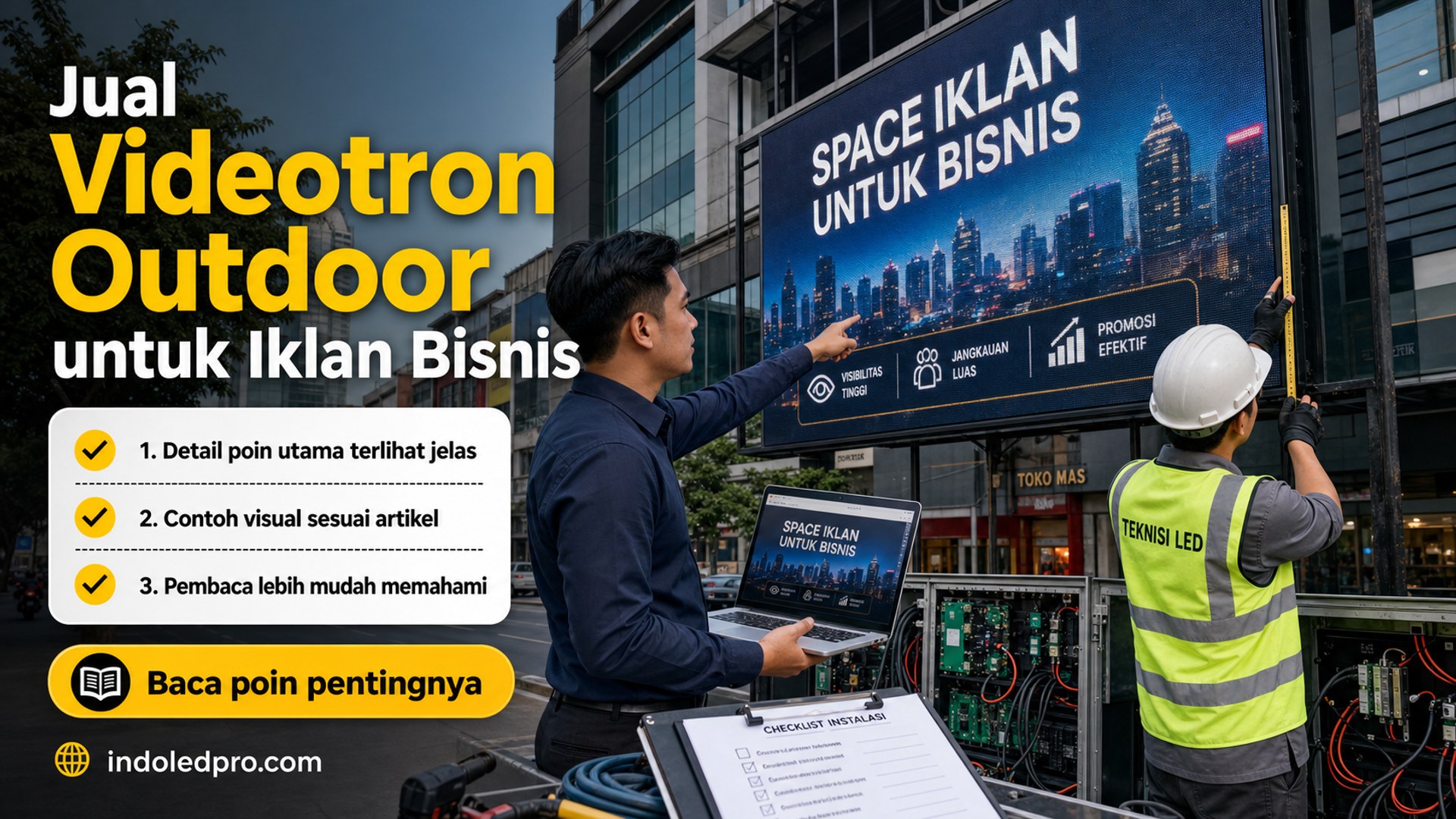 Ilustrasi sewa videotron Semarang - Jual Videotron Outdoor untuk Iklan Bisnis
