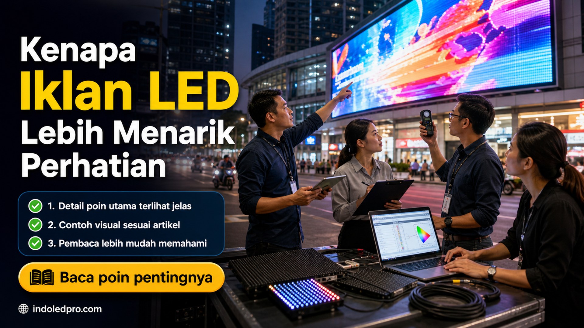 Ilustrasi sewa videotron Semarang - Kenapa Iklan LED Lebih Menarik Perhatian