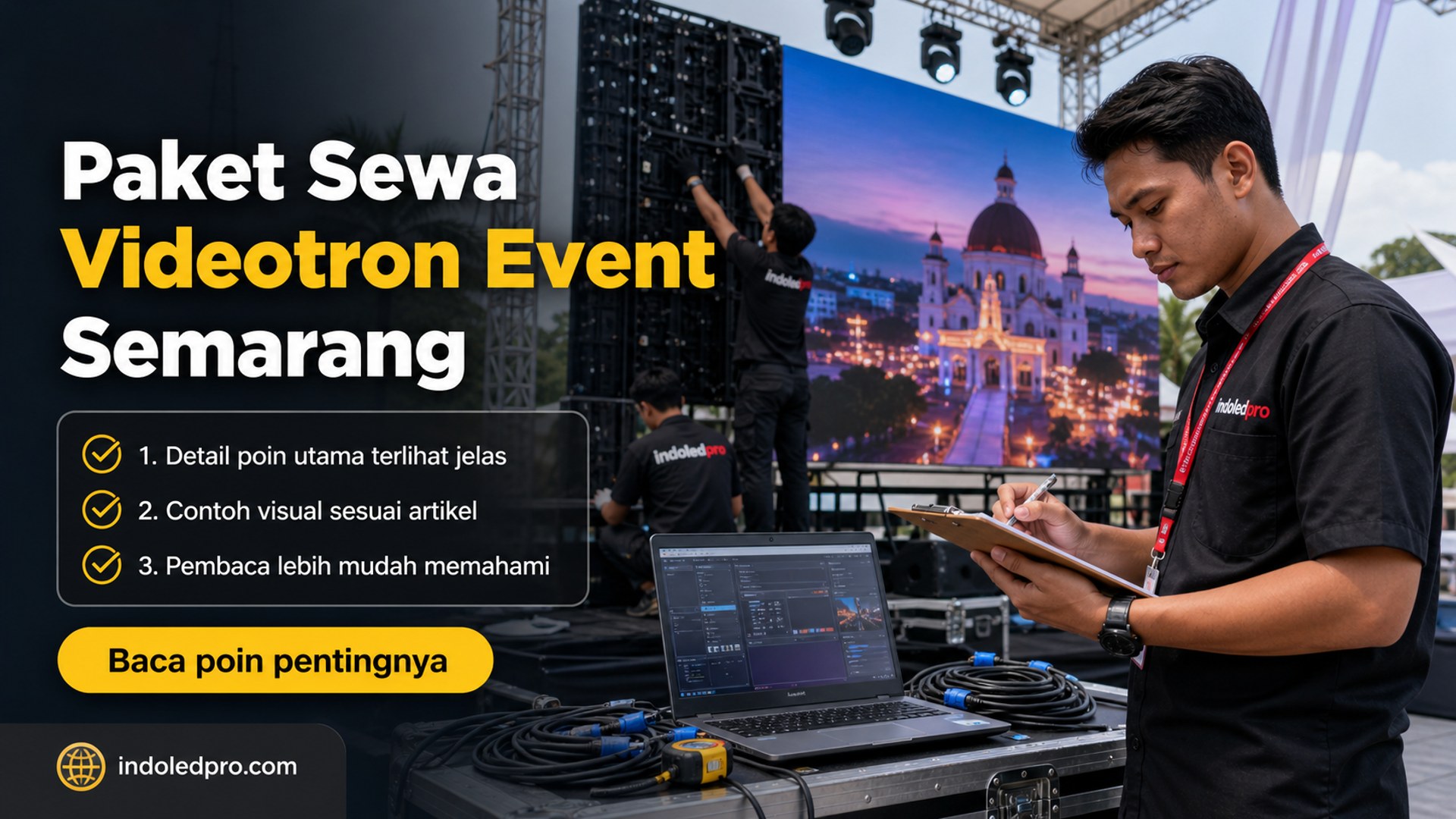 Ilustrasi sewa videotron Semarang - Paket Sewa Videotron Event Semarang