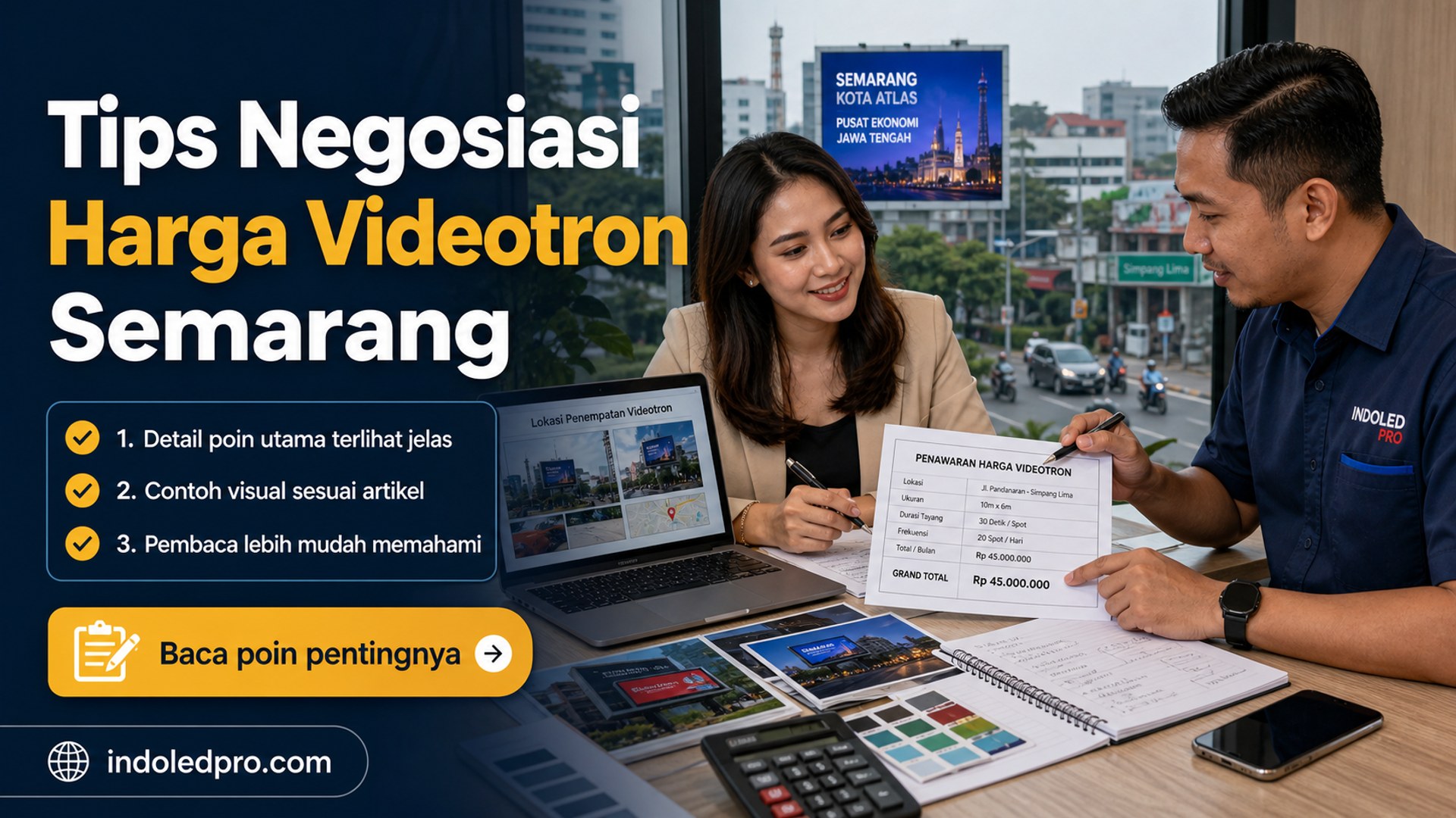 Ilustrasi sewa videotron Semarang - Tips Negosiasi Harga Videotron Semarang