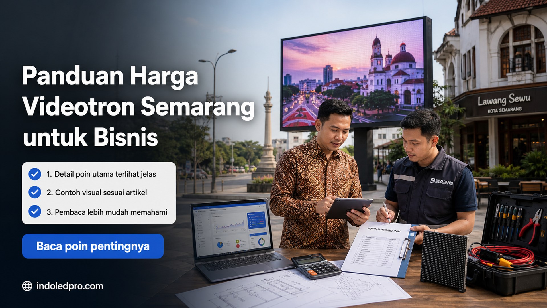 Ilustrasi sewa videotron Semarang - Panduan Harga Videotron Semarang untuk Bisnis