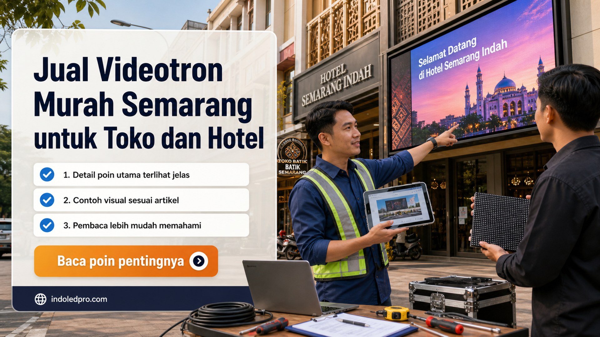 Ilustrasi sewa videotron Semarang - Jual Videotron Murah Semarang untuk Toko dan Hotel