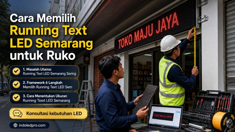 Cara Memilih Running Text LED Semarang untuk Ruko
