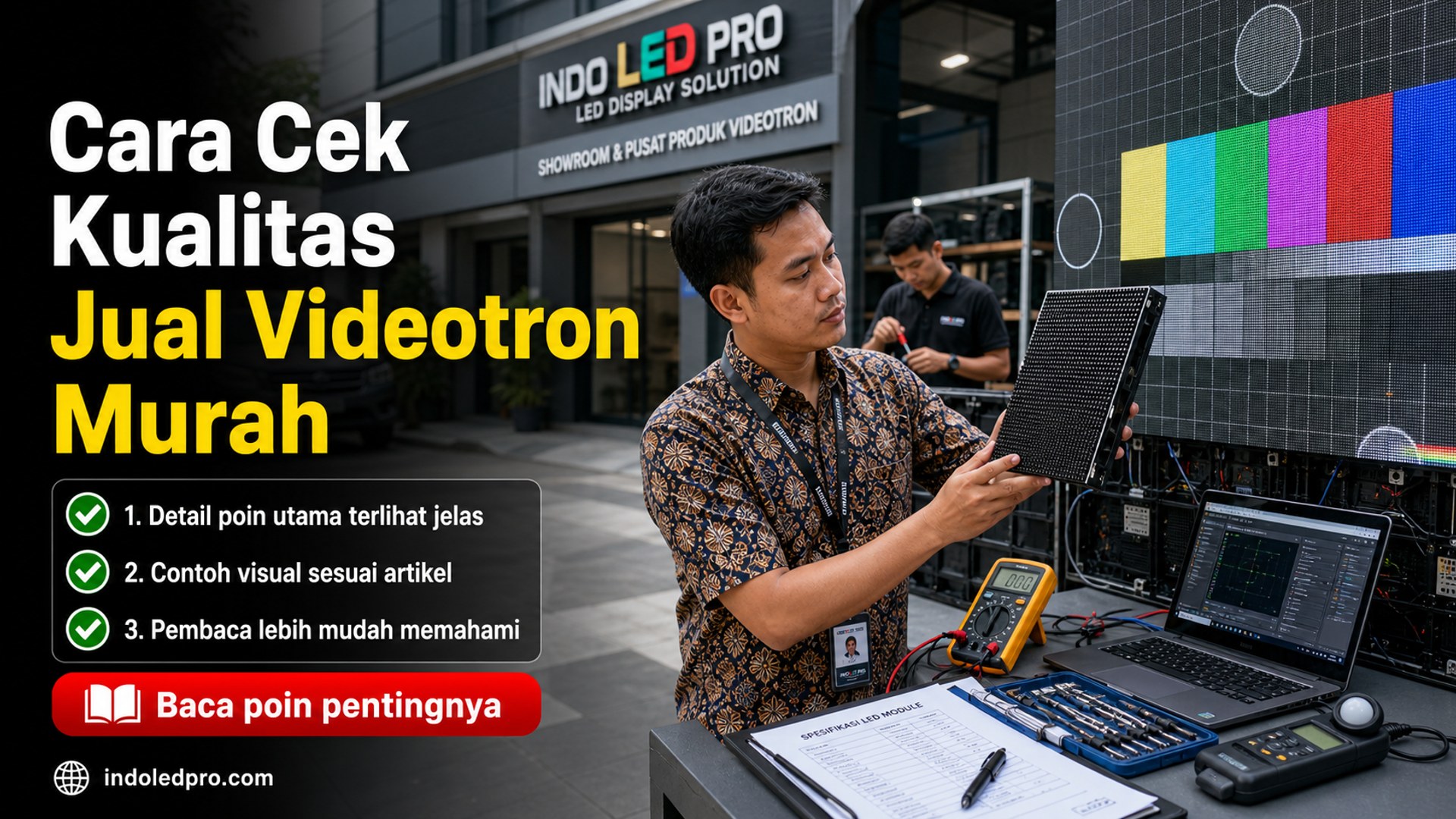 Ilustrasi sewa videotron Semarang - Cara Cek Kualitas Jual Videotron Murah