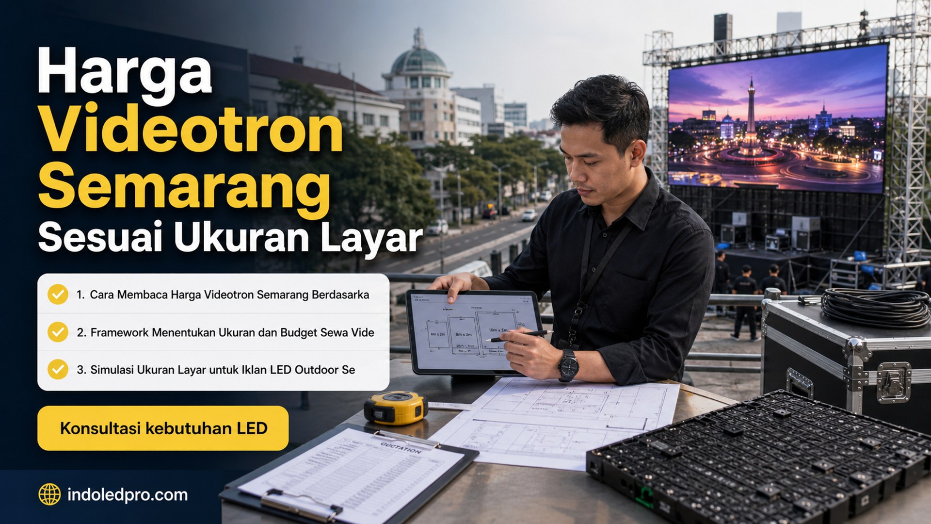 sewa videotron Semarang - Harga Videotron Semarang Sesuai Ukuran Layar