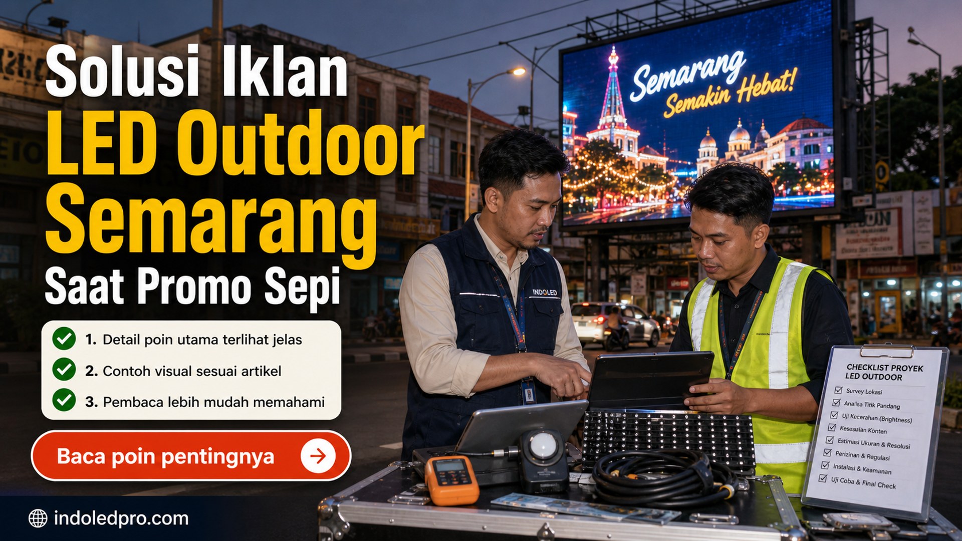 Ilustrasi sewa videotron Semarang - Solusi Iklan LED Outdoor Semarang Saat Promo Sepi