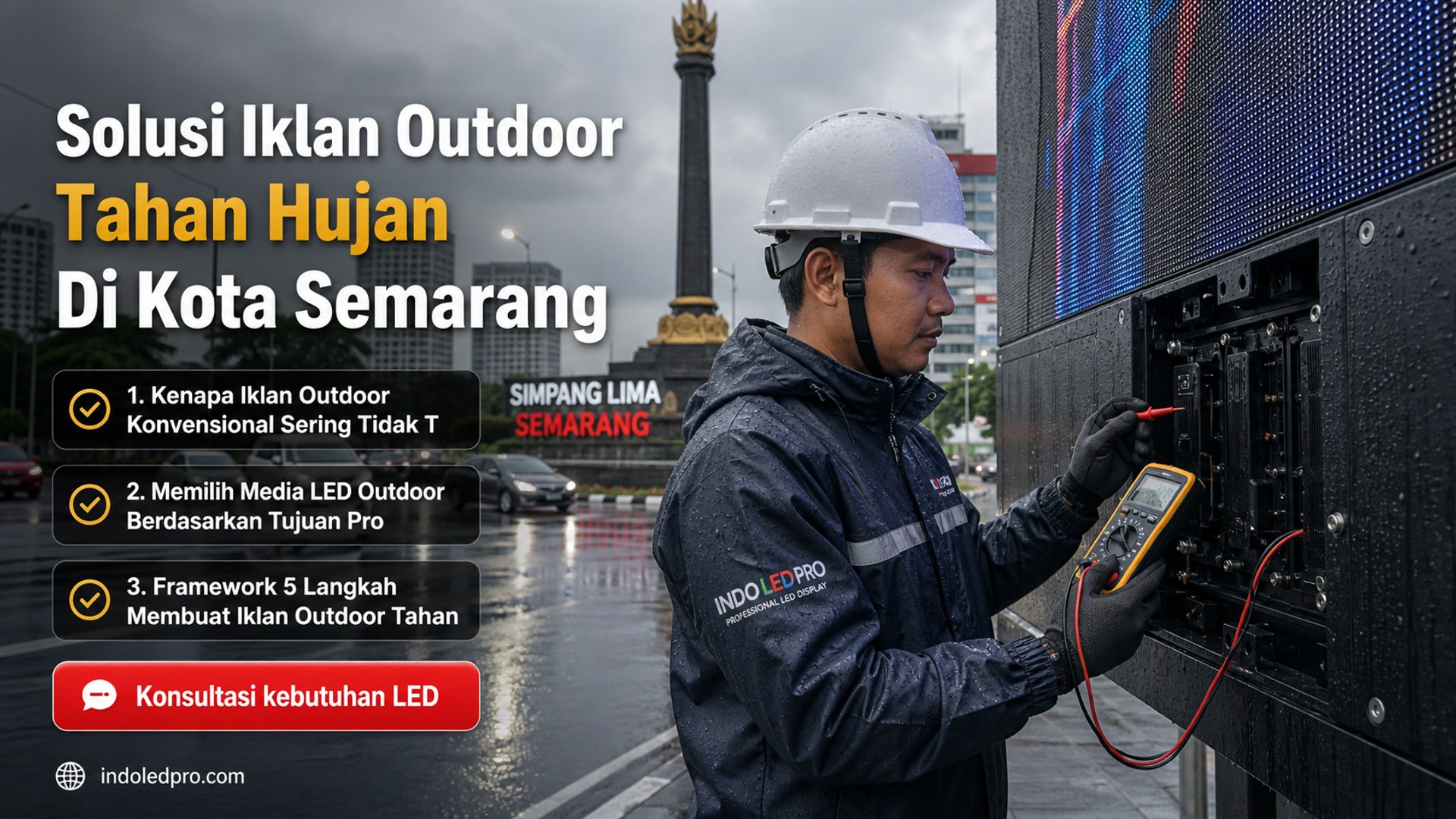 sewa videotron Semarang - Solusi Iklan Outdoor Tahan Hujan Di Kota Semarang