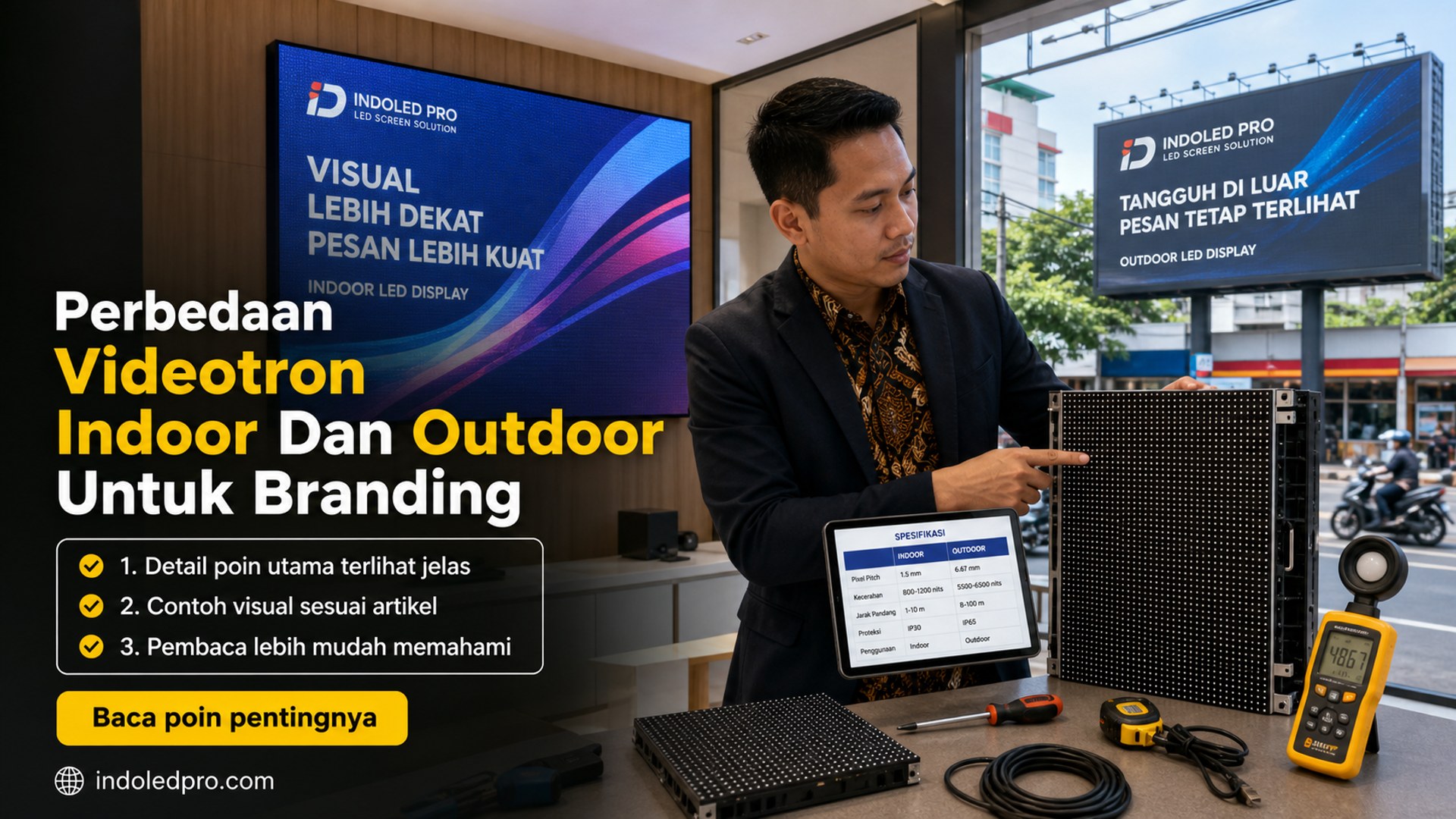 Ilustrasi sewa videotron Semarang - Perbedaan Videotron Indoor Dan Outdoor Untuk Branding