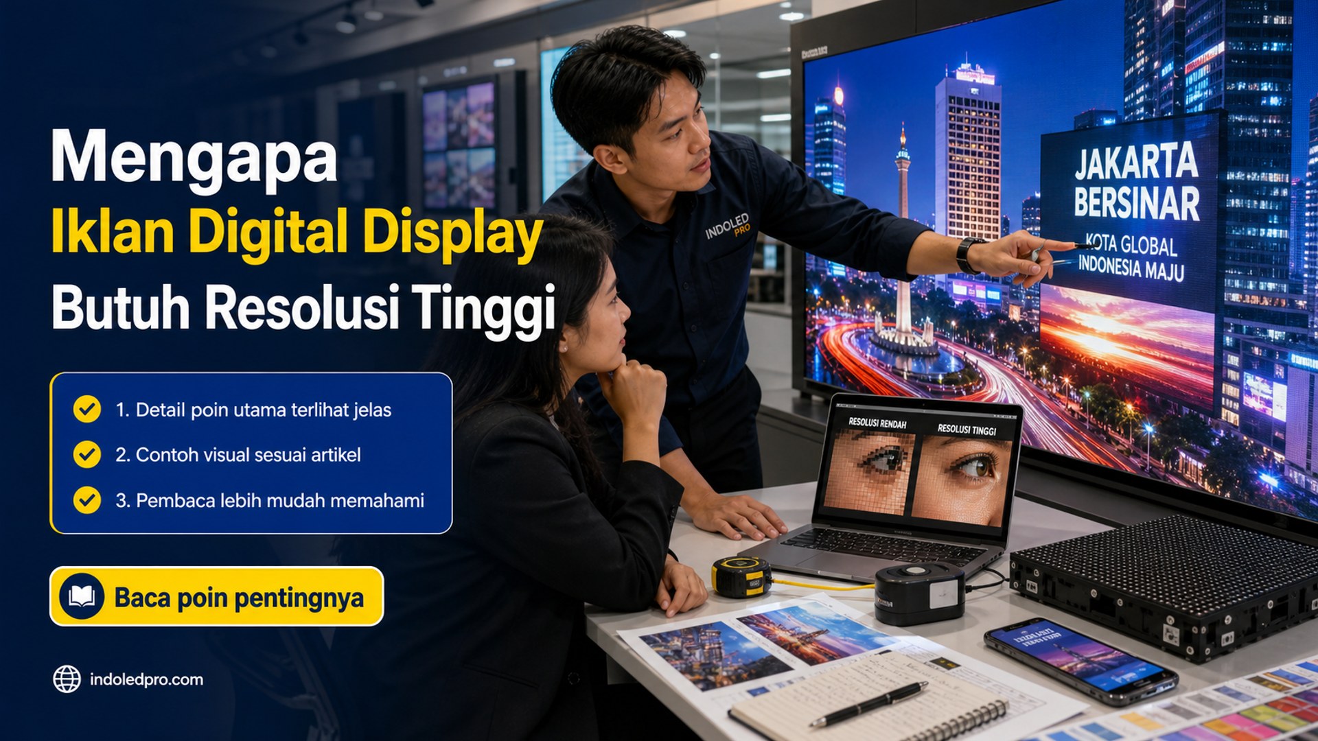 Ilustrasi sewa videotron Semarang - Mengapa Iklan Digital Display Butuh Resolusi Tinggi