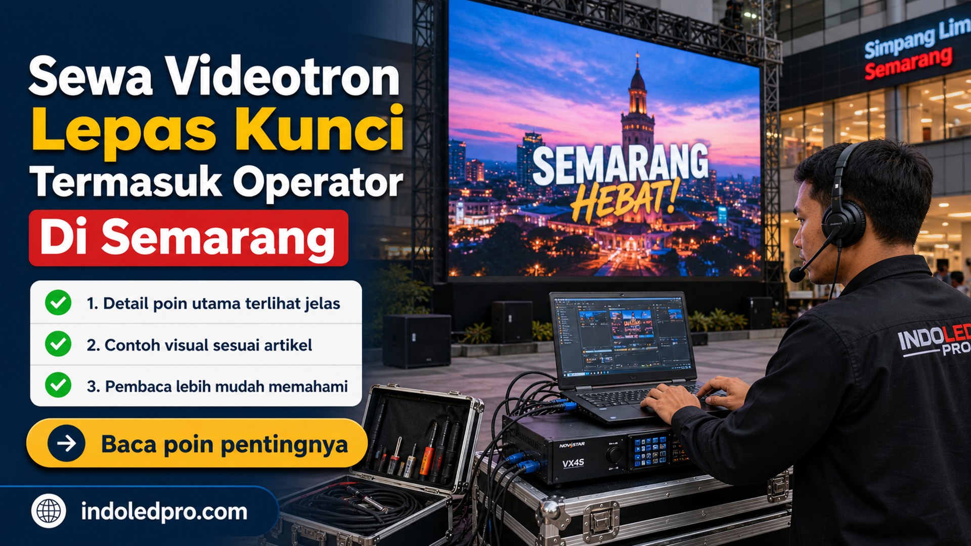 Ilustrasi sewa videotron Semarang - Sewa Videotron Lepas Kunci Termasuk Operator Di Semarang