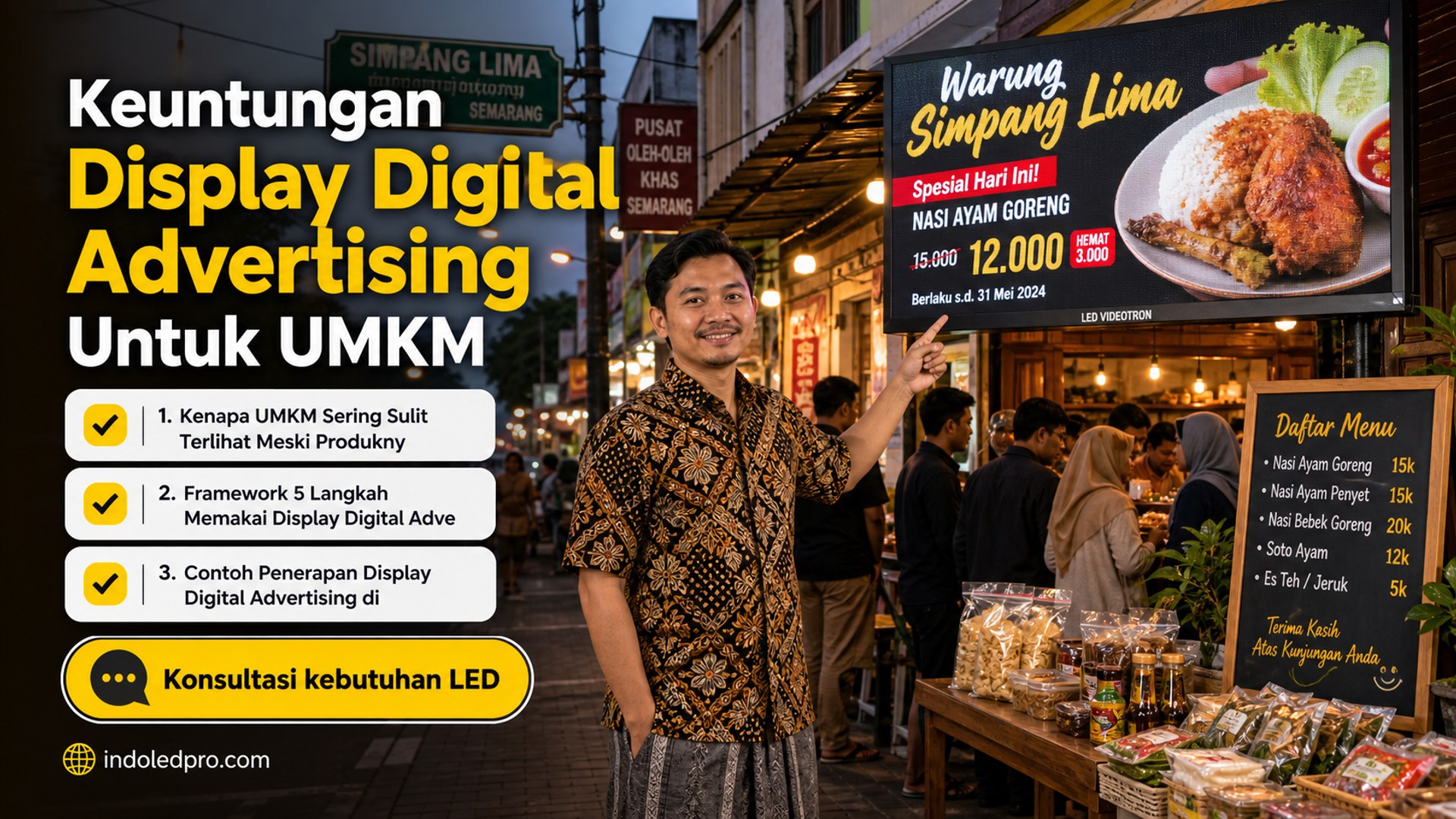 sewa videotron Semarang - Keuntungan Display Digital Advertising Untuk UMKM