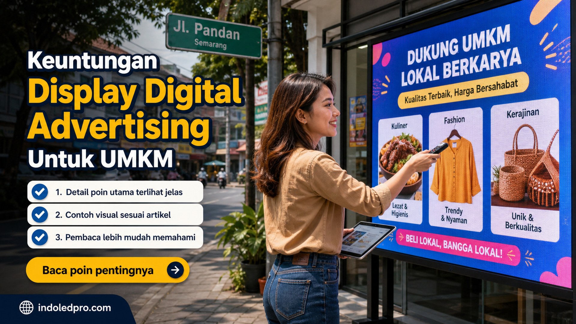 Ilustrasi sewa videotron Semarang - Keuntungan Display Digital Advertising Untuk UMKM