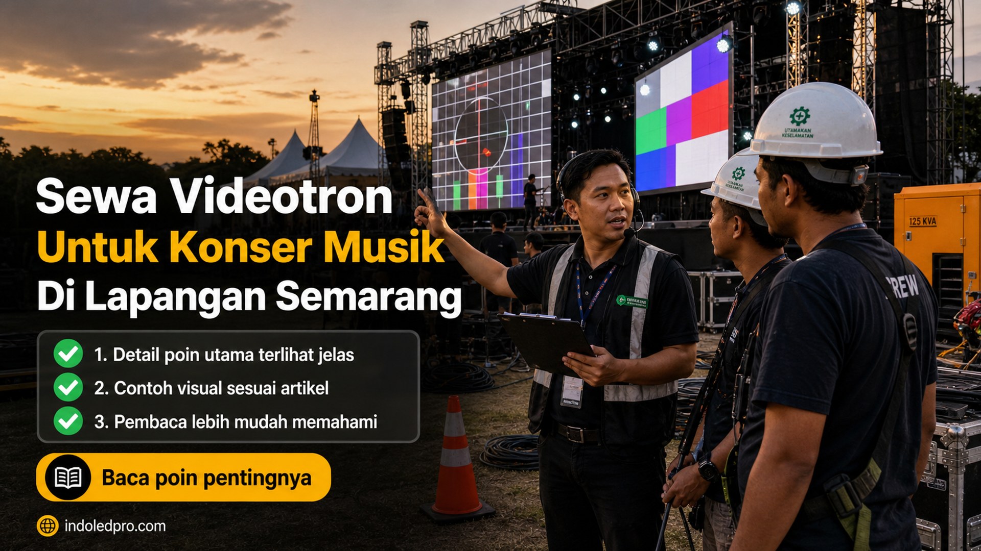 Ilustrasi sewa videotron Semarang - Sewa Videotron Untuk Konser Musik Di Lapangan Semarang