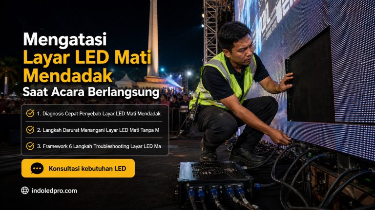 Mengatasi Layar LED Mati Mendadak Saat Acara Berlangsung
