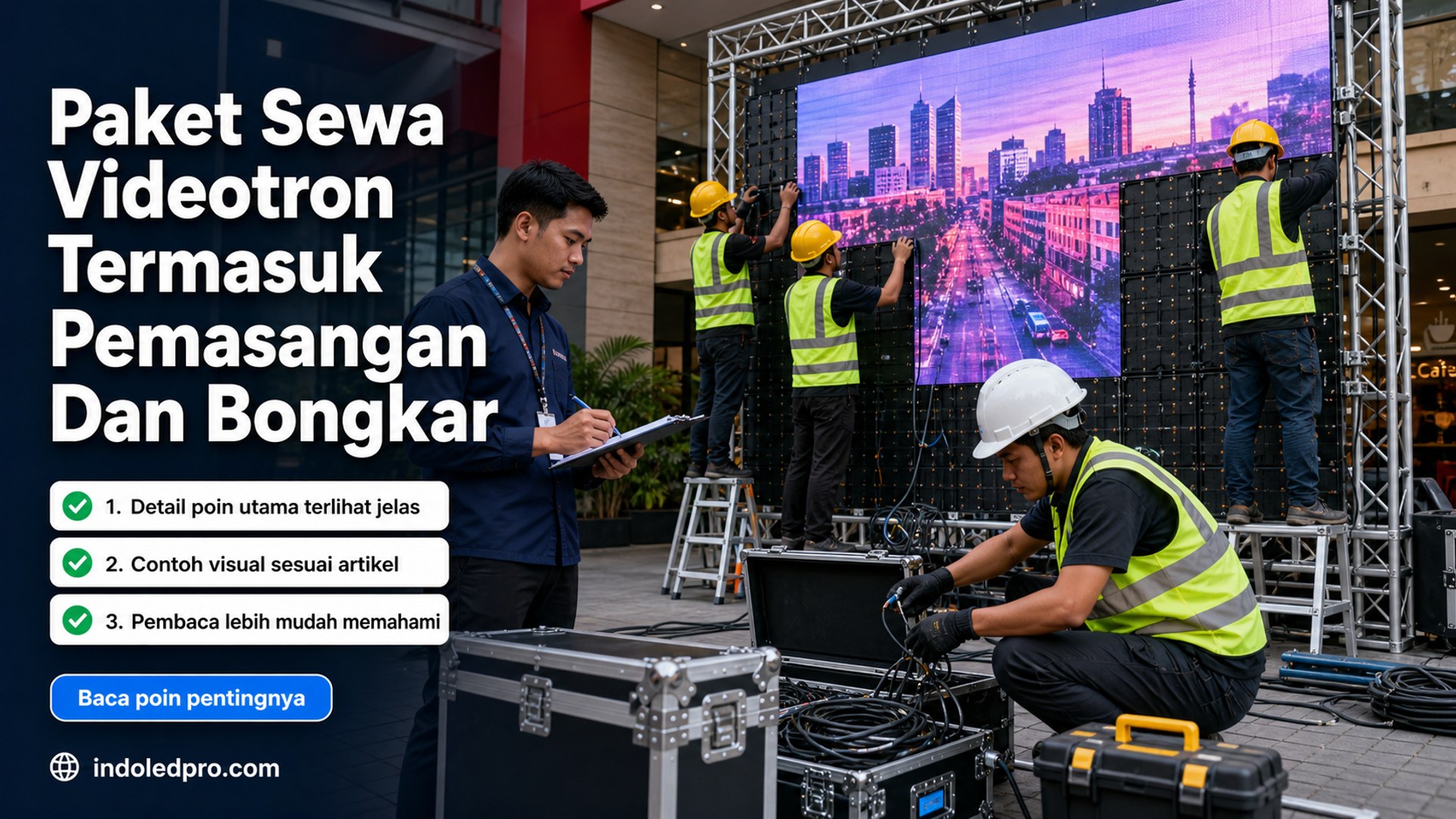 Ilustrasi sewa videotron Semarang - Paket Sewa Videotron Termasuk Pemasangan Dan Bongkar