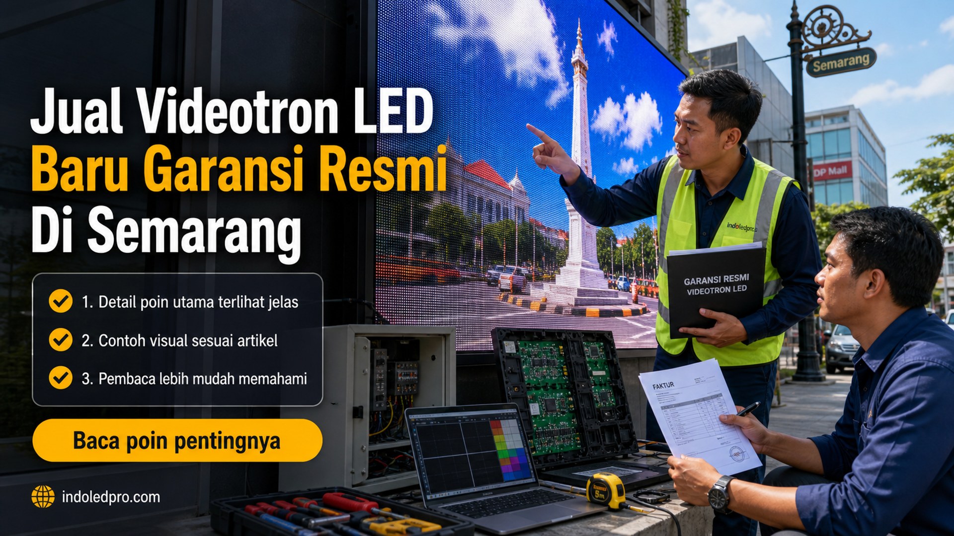 Ilustrasi sewa videotron Semarang - Jual Videotron LED Baru Garansi Resmi Di Semarang