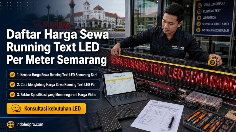 Daftar Harga Sewa Running Text LED Per Meter Semarang