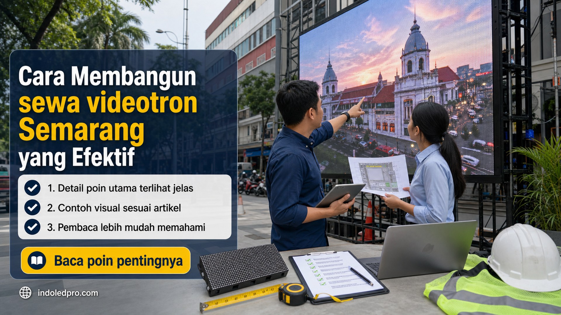 Ilustrasi Cara Membangun sewa videotron Semarang yang Efektif