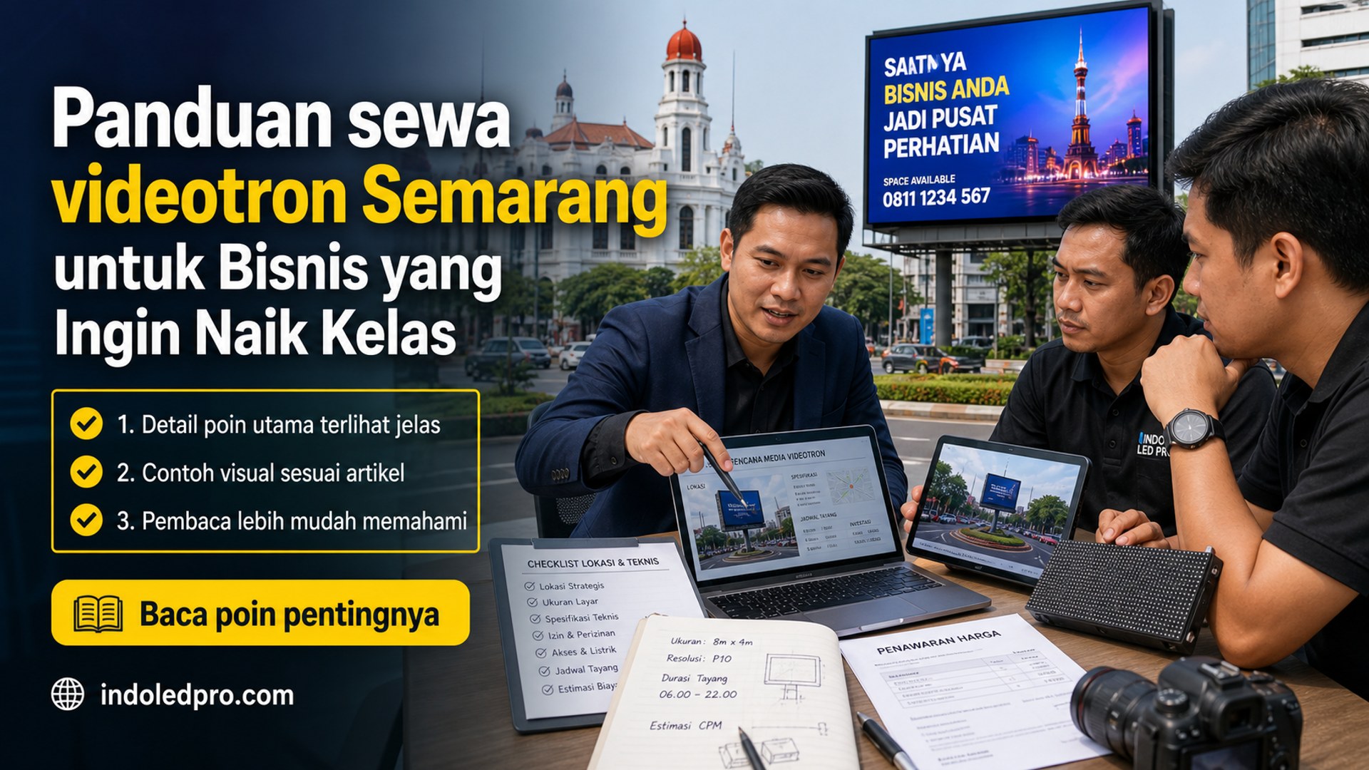 Ilustrasi Panduan sewa videotron Semarang untuk Bisnis yang Ingin Naik Kelas