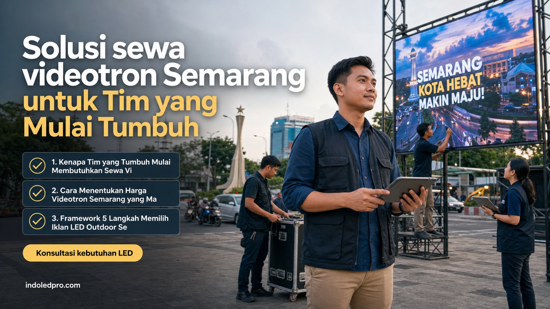 Solusi sewa videotron Semarang untuk Tim yang Mulai Tumbuh