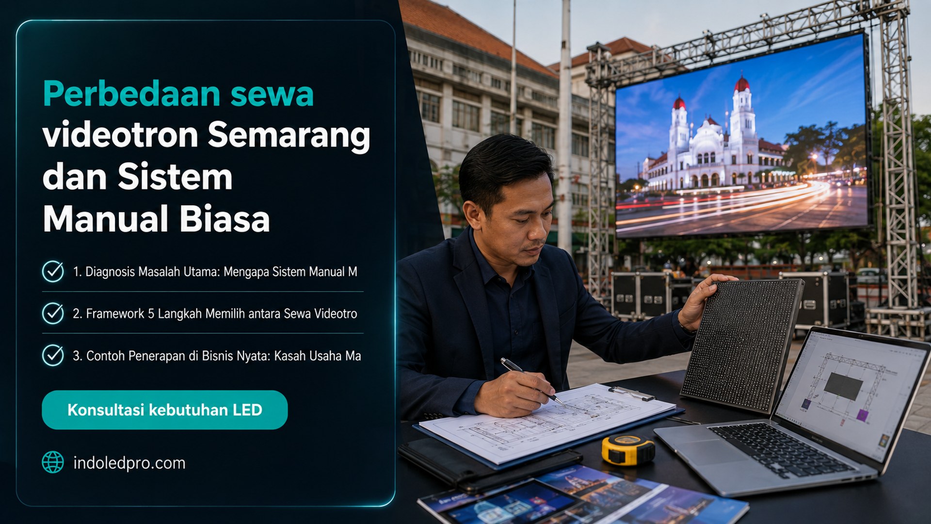 Perbedaan sewa videotron Semarang dan Sistem Manual Biasa