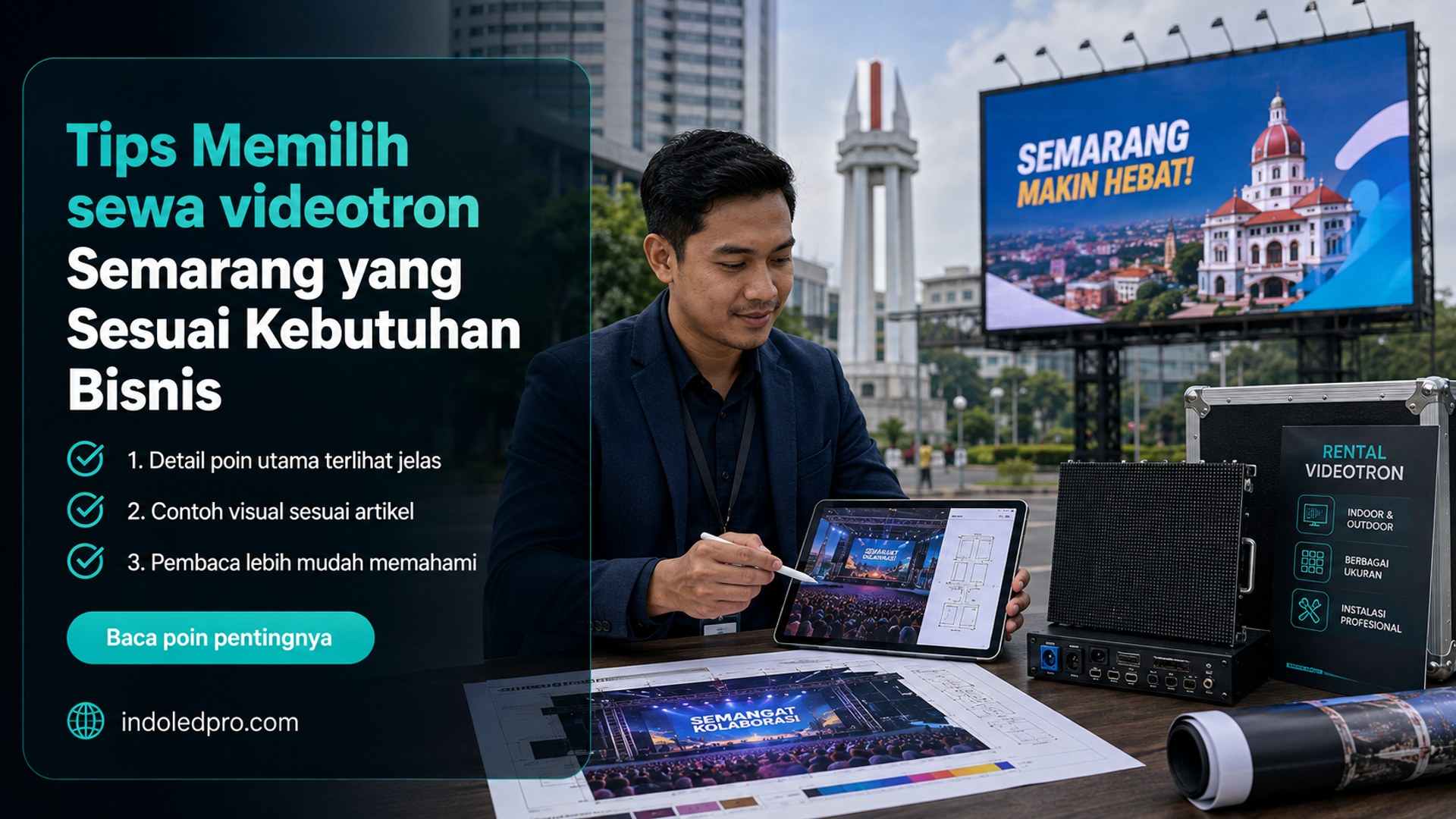 Ilustrasi Tips Memilih sewa videotron Semarang yang Sesuai Kebutuhan Bisnis