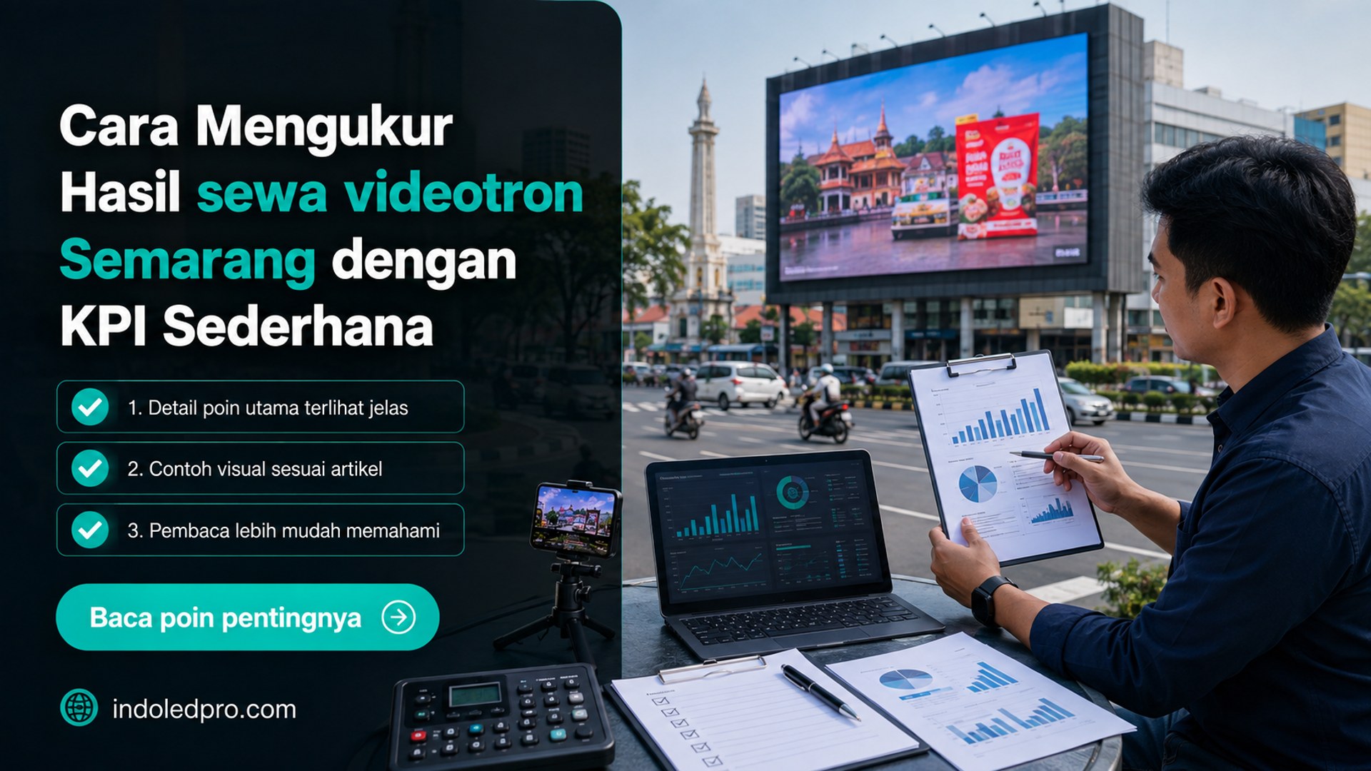 Ilustrasi Cara Mengukur Hasil sewa videotron Semarang dengan KPI Sederhana
