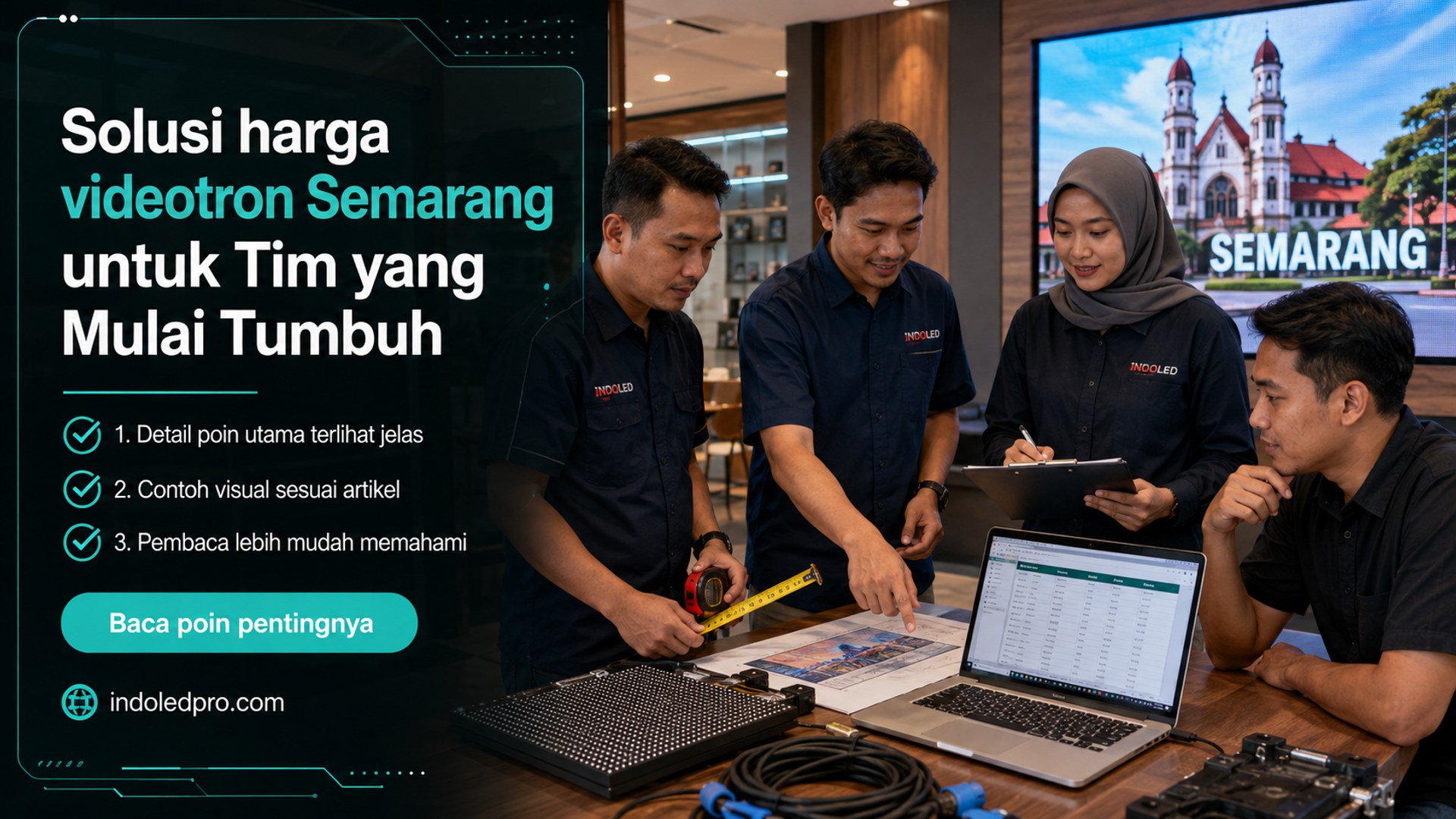 Ilustrasi sewa videotron Semarang - Solusi harga videotron Semarang untuk Tim yang Mulai Tumbuh