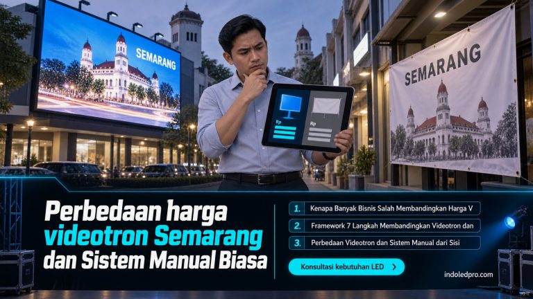 Perbedaan harga videotron Semarang dan Sistem Manual Biasa
