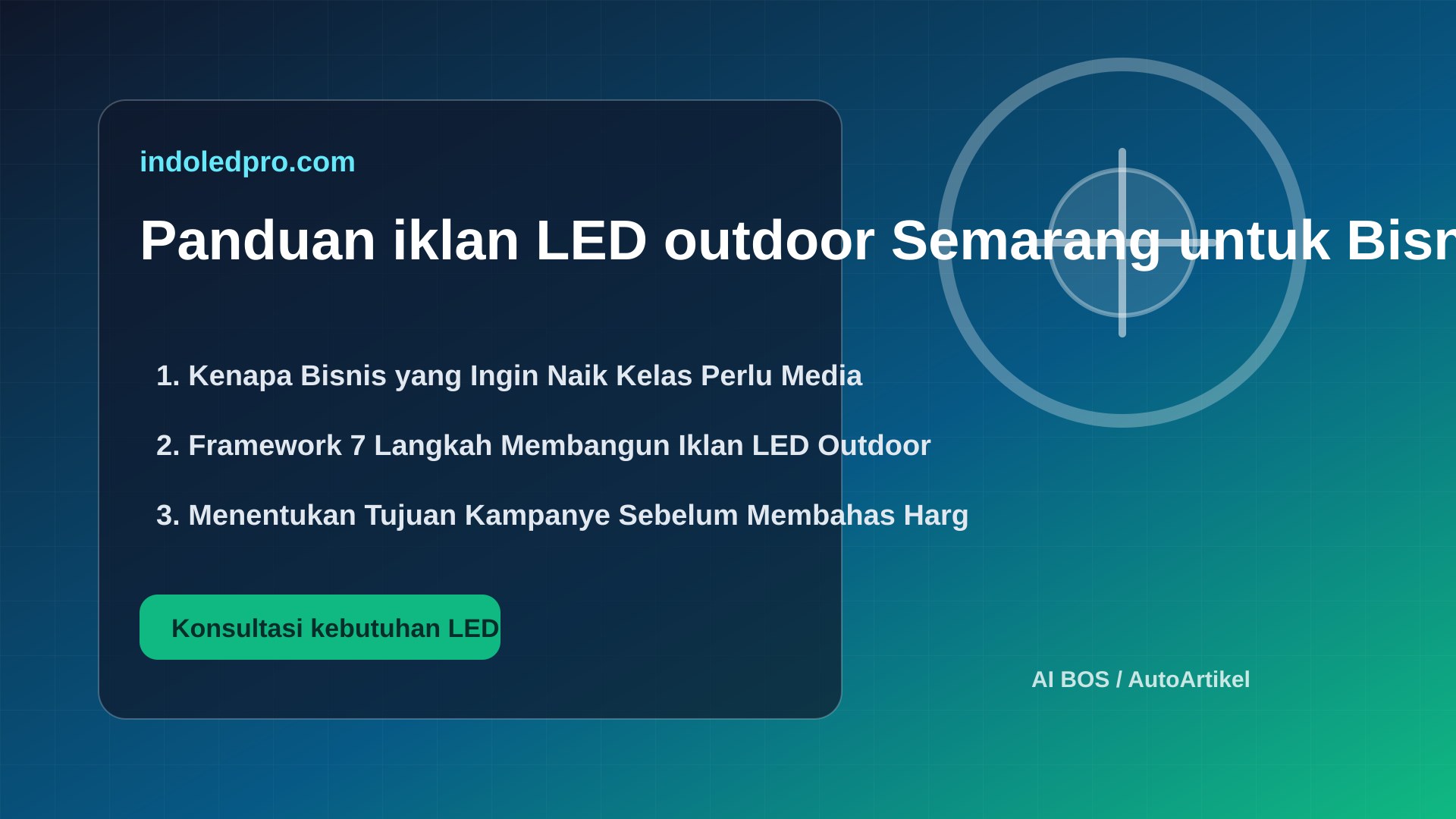 sewa videotron Semarang - Panduan iklan LED outdoor Semarang untuk Bisnis yang Ingin Naik Kelas