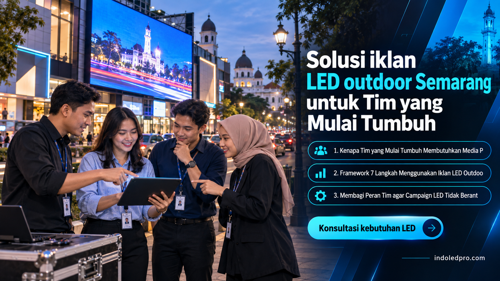 sewa videotron Semarang - Solusi iklan LED outdoor Semarang untuk Tim yang Mulai Tumbuh