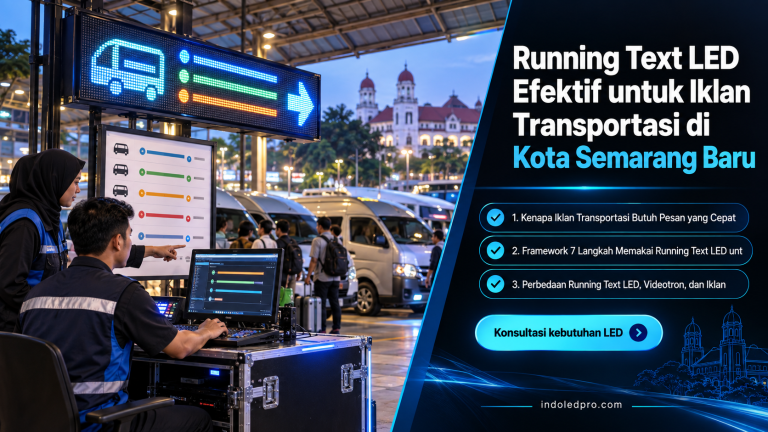 Running Text LED Efektif untuk Iklan Transportasi di Kota Semarang Baru