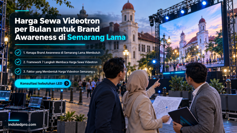 Harga Sewa Videotron per Bulan untuk Brand Awareness di Semarang Lama