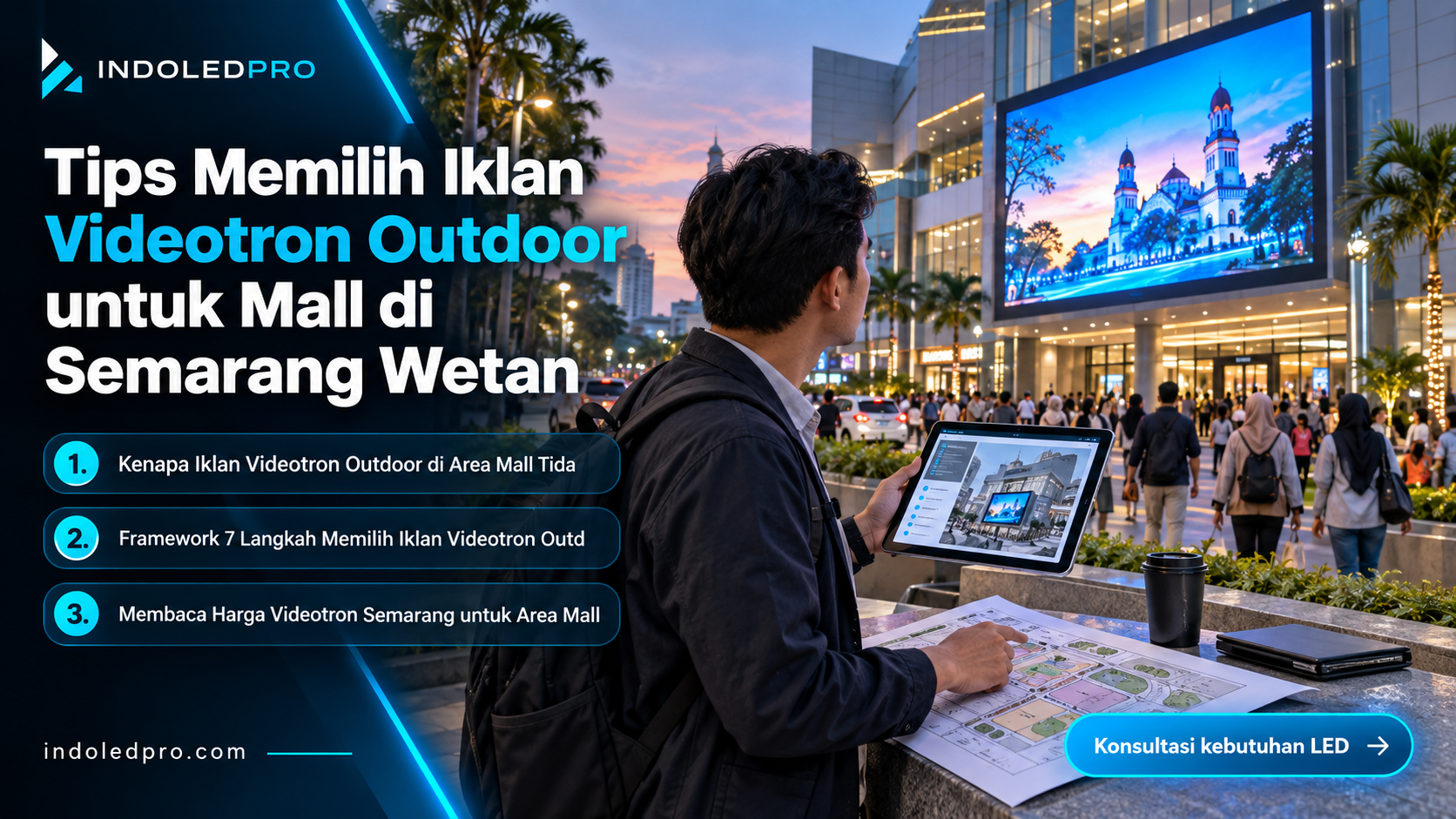 sewa videotron Semarang - Tips Memilih Iklan Videotron Outdoor untuk Mall di Semarang Wetan