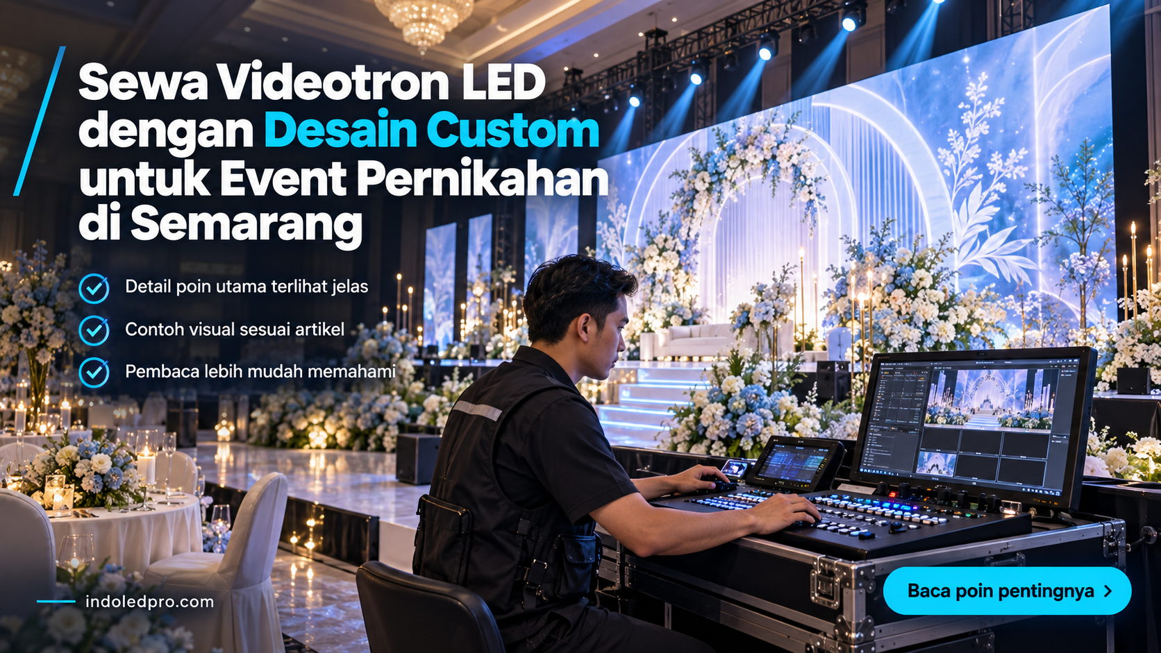 Ilustrasi sewa videotron Semarang - Sewa Videotron LED dengan Desain Custom untuk Event Pernikahan di Semarang