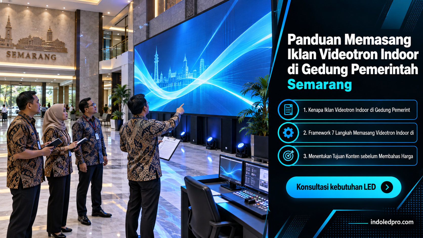 sewa videotron Semarang - Panduan Memasang Iklan Videotron Indoor di Gedung Pemerintah Semarang