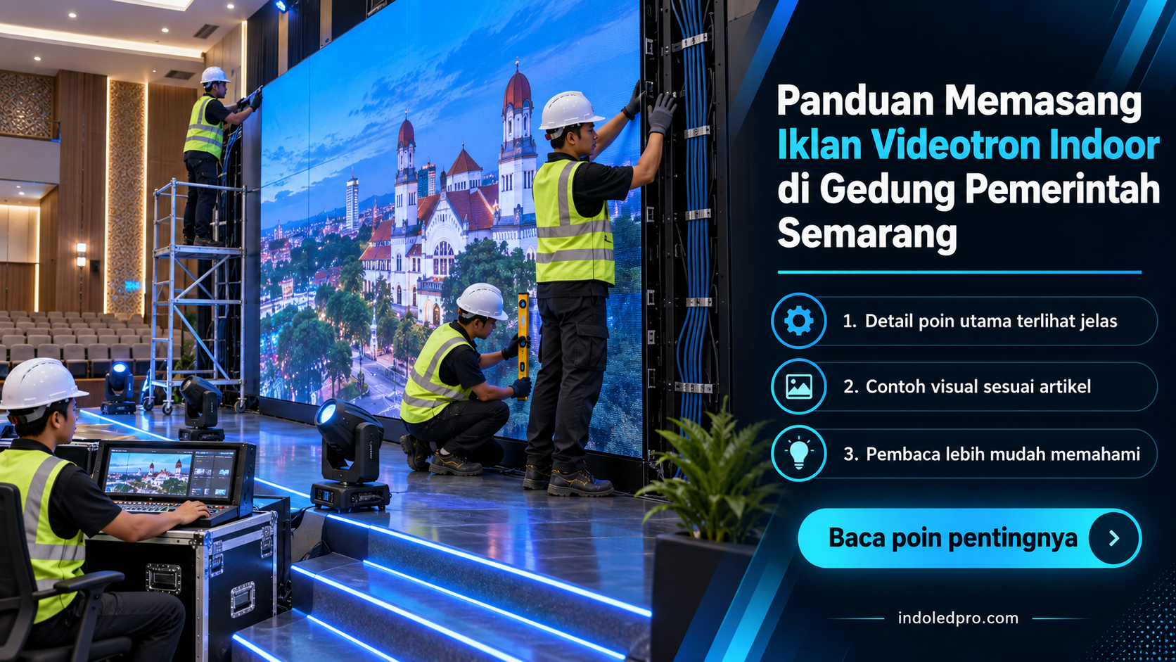Ilustrasi sewa videotron Semarang - Panduan Memasang Iklan Videotron Indoor di Gedung Pemerintah Semarang