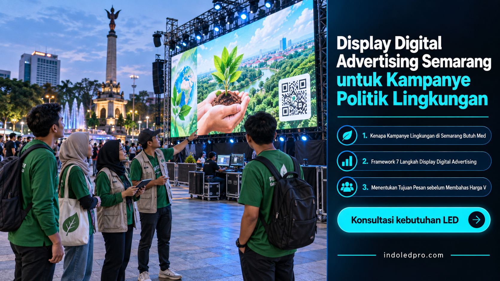 sewa videotron Semarang - Display Digital Advertising Semarang untuk Kampanye Politik Lingkungan