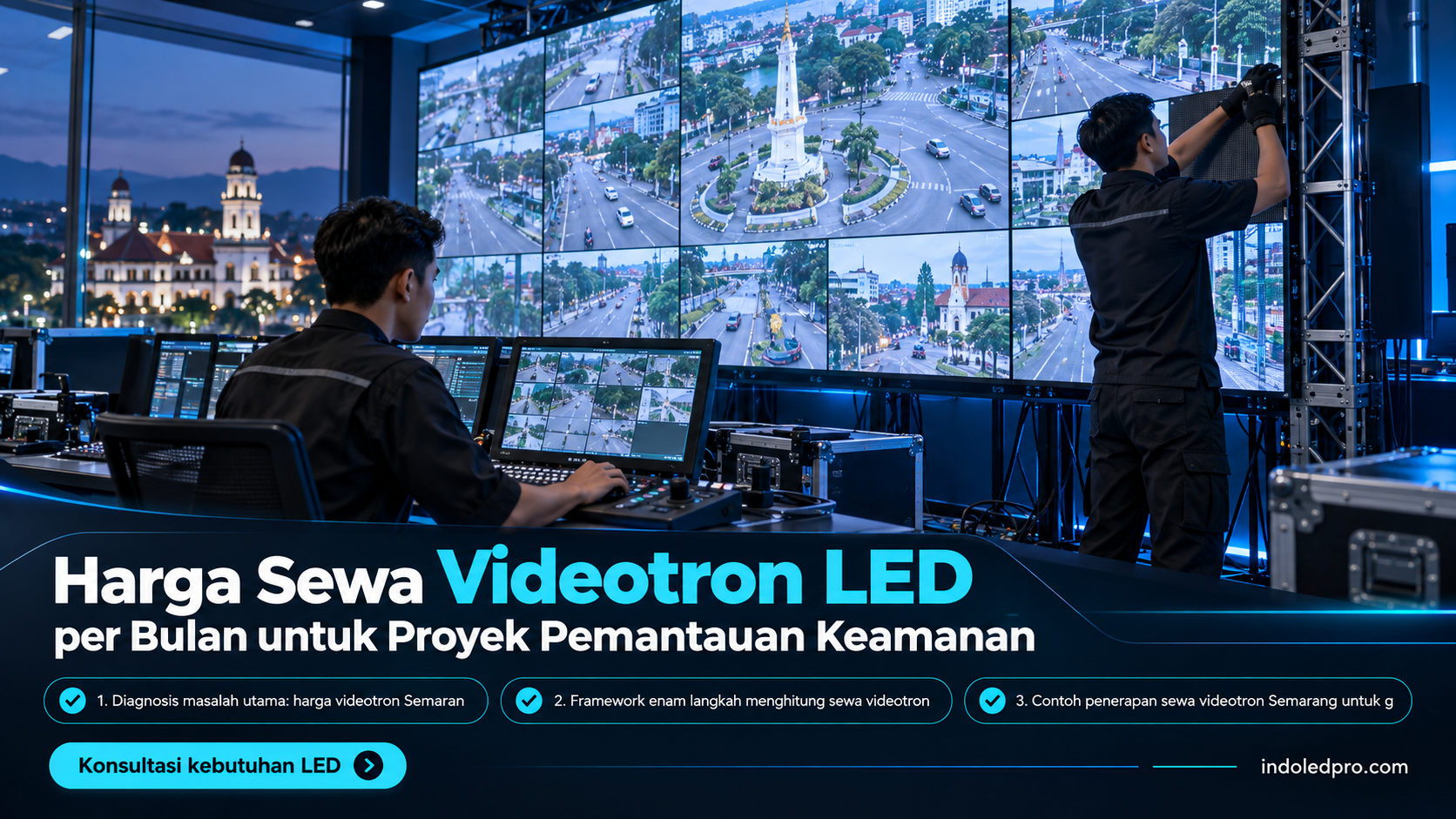 sewa videotron Semarang - Harga Sewa Videotron LED per Bulan untuk Proyek Pemantauan Keamanan